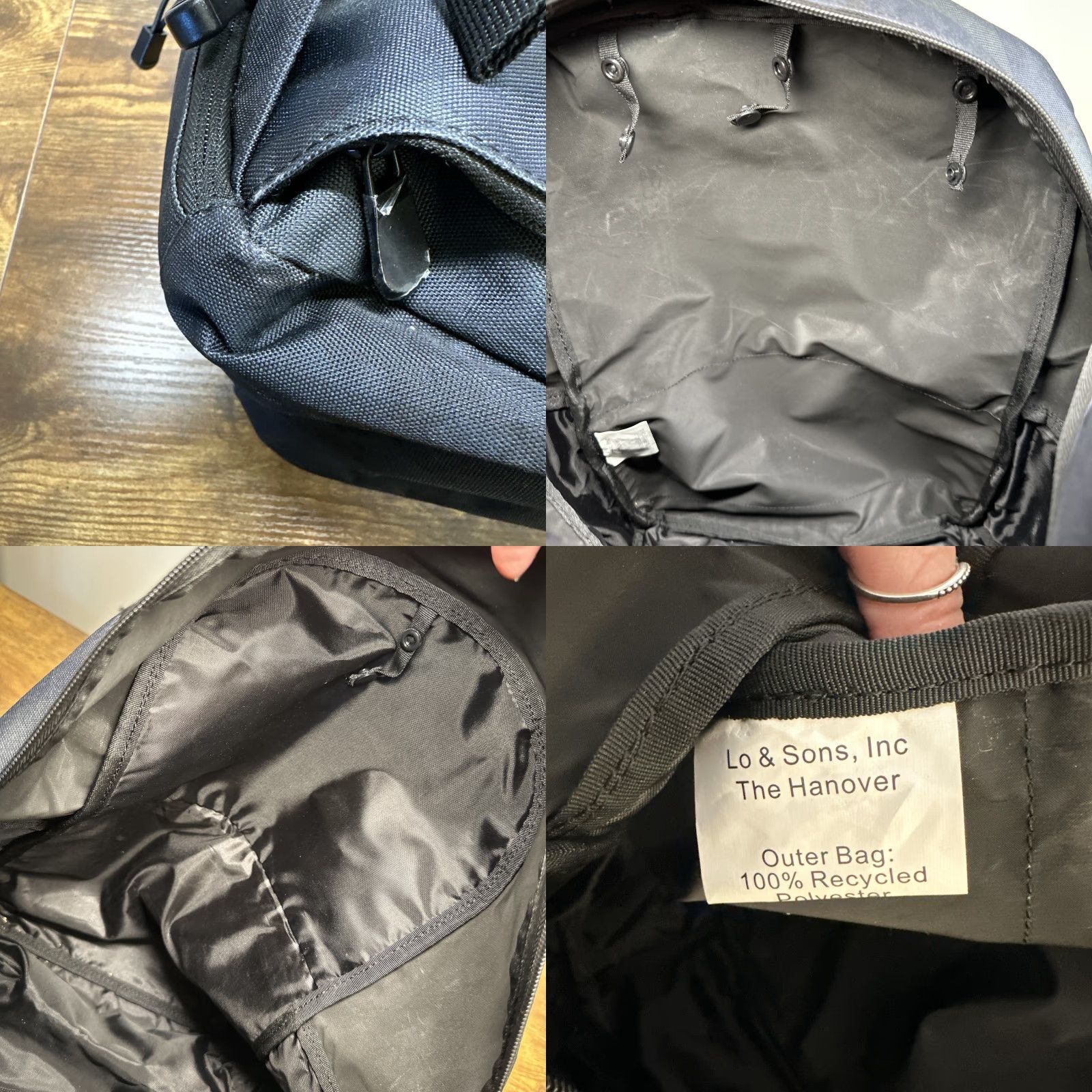 Vintage Lo & Sons Hanover Backpack Camouflage Black Polyester Medium Unisex Adults Zip Backpack Travel Men's Womens Boys Girls Read Size ONE SIZE - 8 Thumbnail