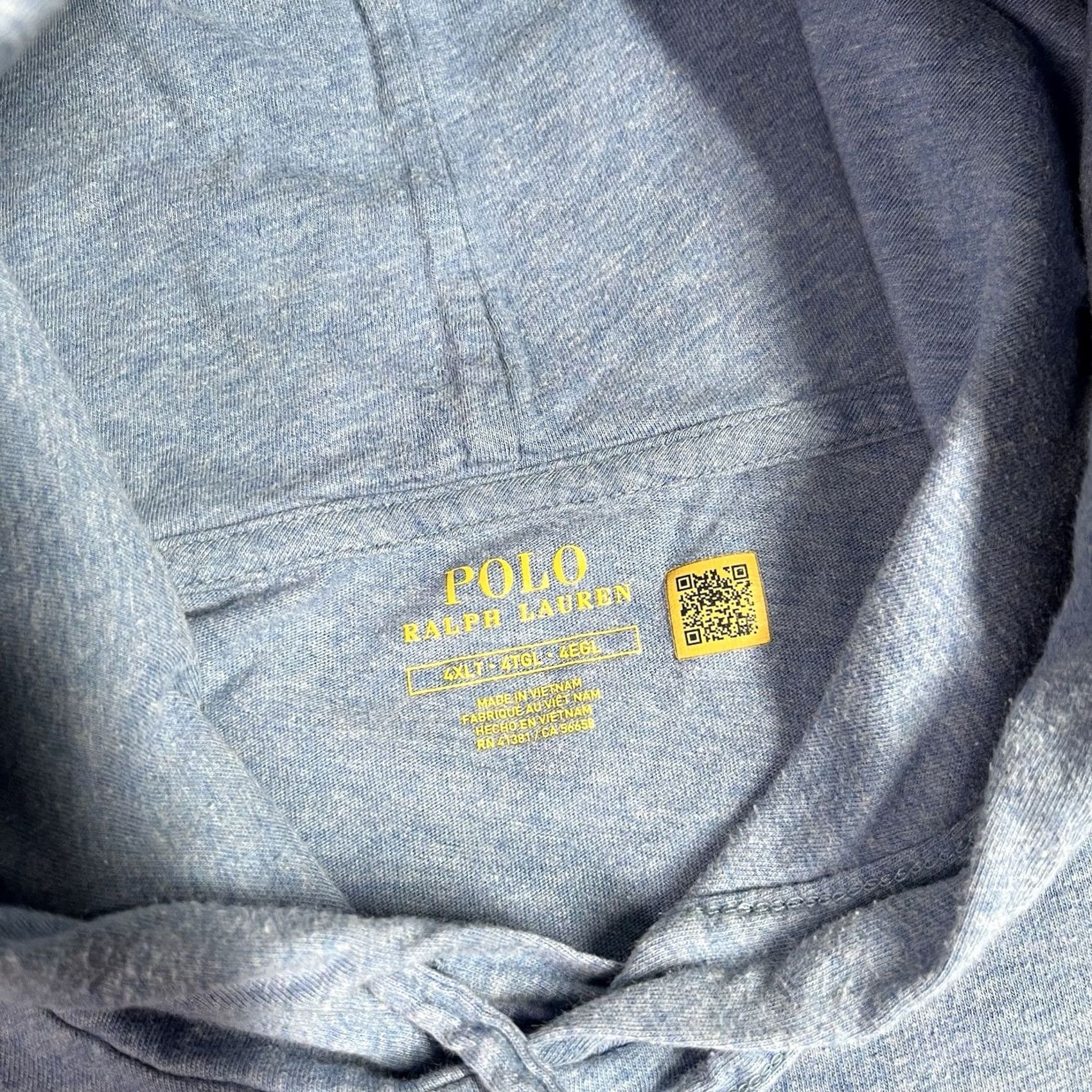 Polo Ralph Lauren Polo Ralph Lauren Hoodie Mens 4XL Blue Lightweight Pullover Sweatshirt Size US XXL / EU 58 / 5 - 3 Thumbnail