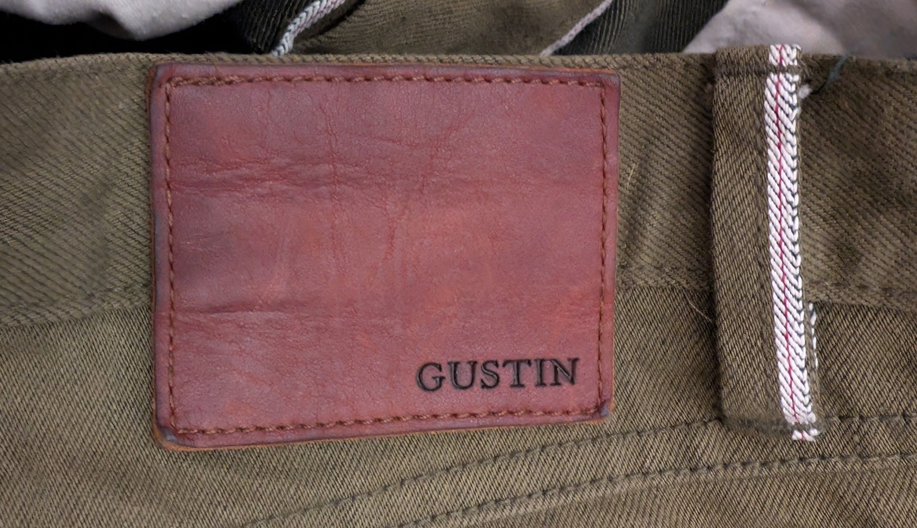 Gustin Gustin #159 Japan Olive Selvedge Denim Straight Leg Jeans Size US 33 - 6 Thumbnail