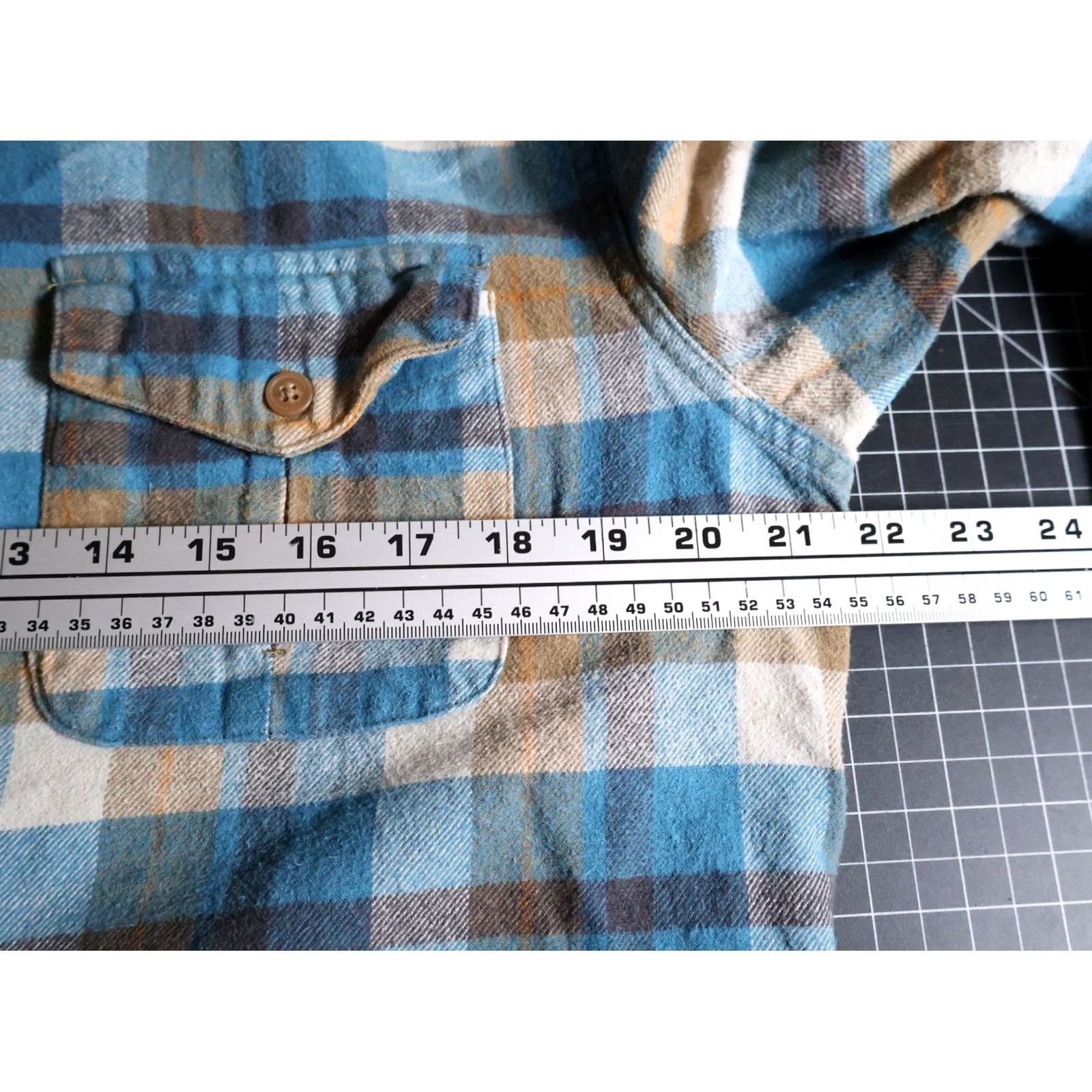 Gramicci Gramicci Flannel Shirt Mens Large Gray Blue Plaid 100% Cotton Workwear Vintage No 90s Grunge Retro Casual Button-Up Size US L / EU 52-54 / 3 - 5 Thumbnail