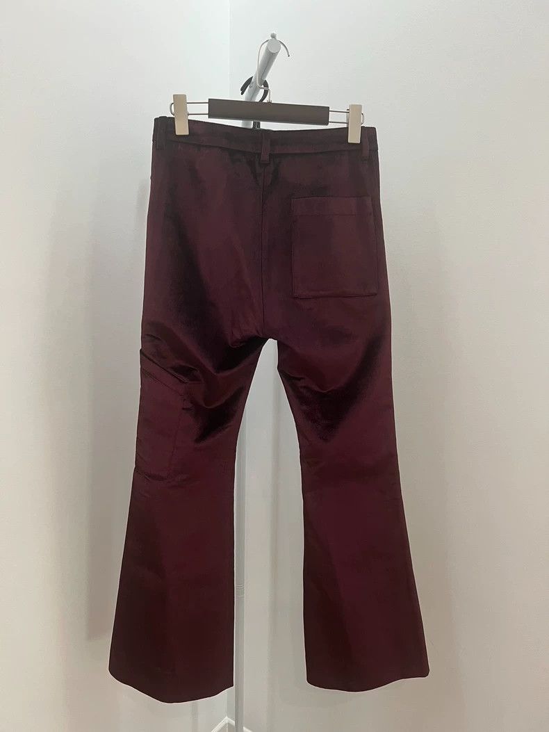 Vetements Vetements SizeXS 16Fw Velvet Maroon Velvet Flared Trousers Size US 30 / EU 46 - 2 Thumbnail