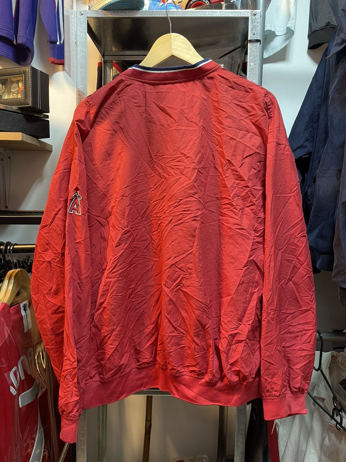 Nike Vintage Nike Team Angels V-Neck Windbreaker Size US XL / EU 56 / 4 - 3 Thumbnail
