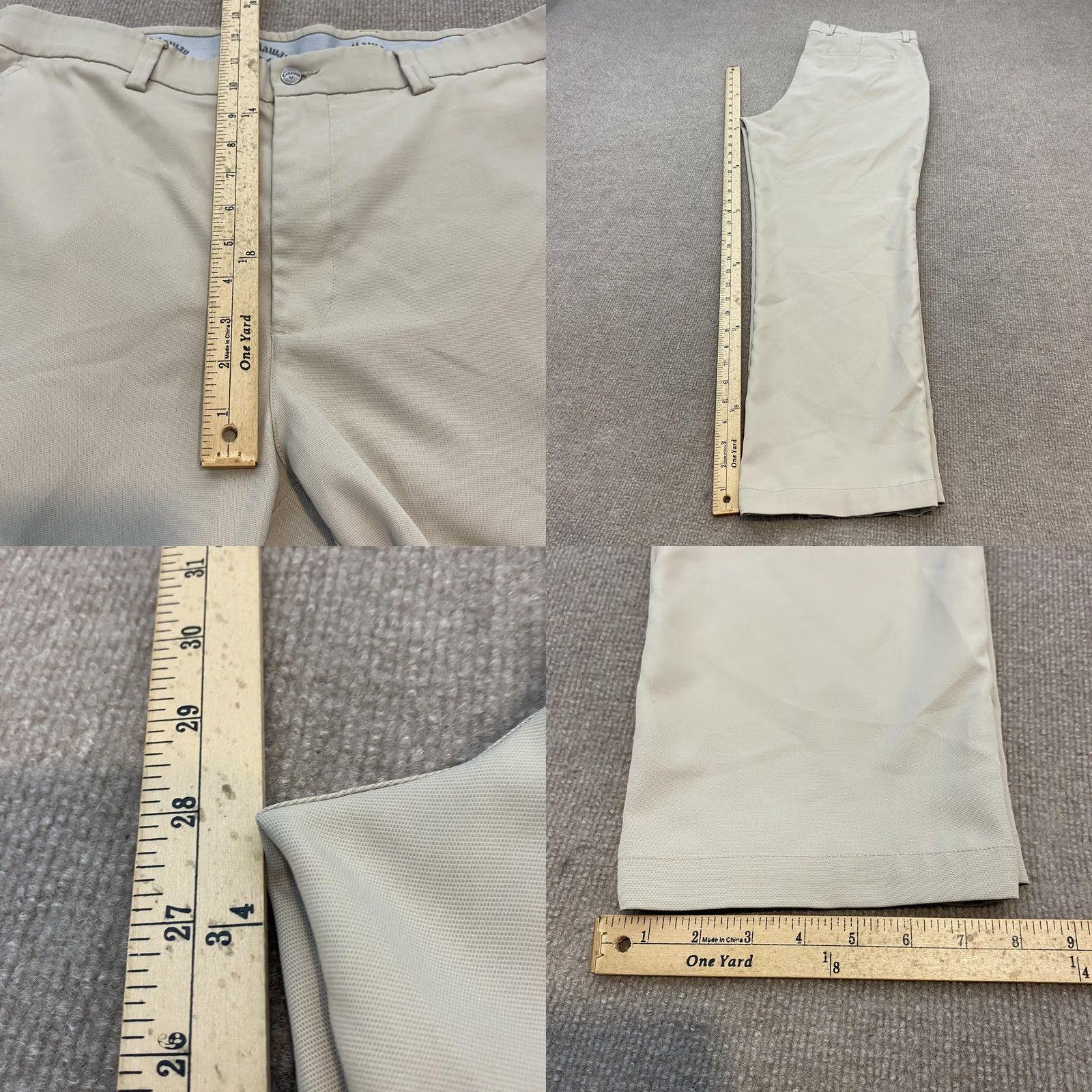 Callaway Callaway Mens Pants Beige Polyester Trim Casual Travel Golf 36 Inch Size US 36 / EU 52 - 8 Thumbnail