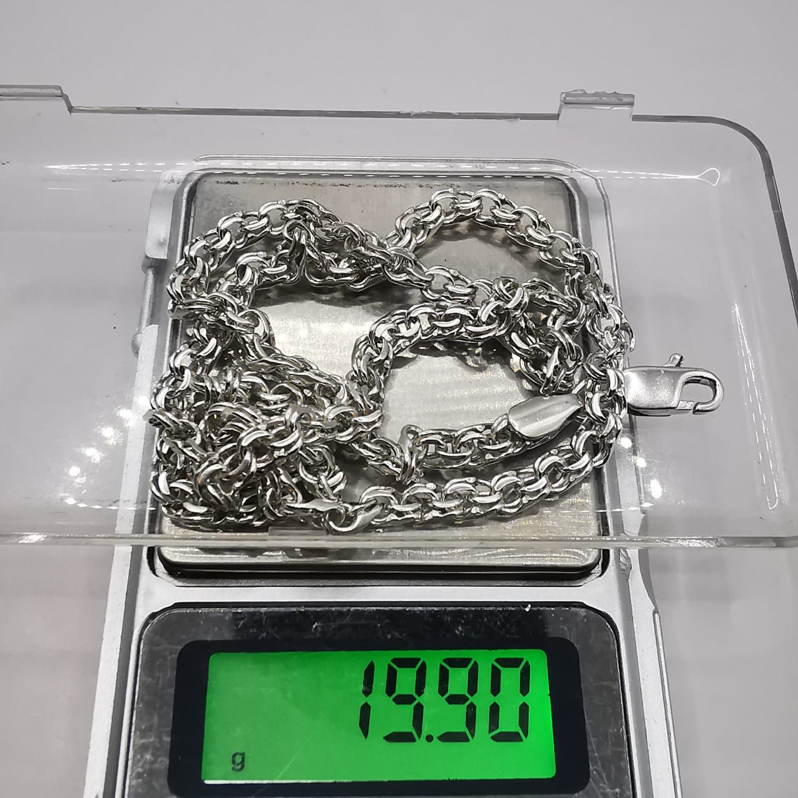 Sterling Silver Vintage Jewelry Chain, 925 Sterling Silver, Signed , 19,90g Size ONE SIZE - 7 Thumbnail