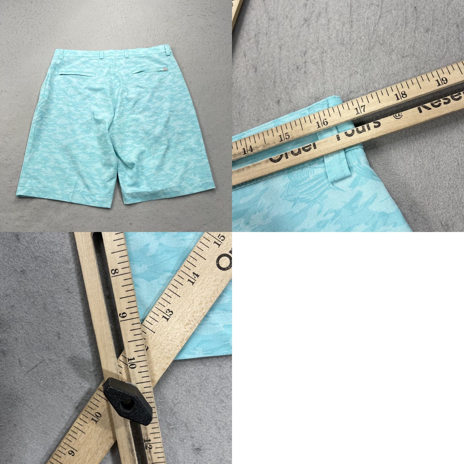 Peter Millar Peter Millar Shorts Mens 33 Blue Salem Fish Hybrid Golf Stretch Chino 10 In Shirt Size US 33 - 8 Thumbnail