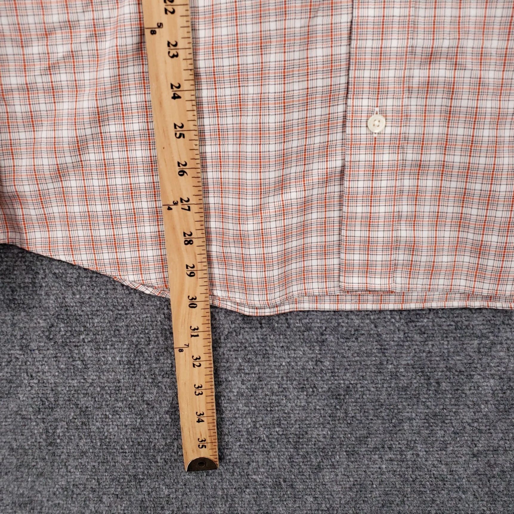 Eddie Bauer Eddie Bauer Button-Down Shirt Mens L Large Orange Wrinkle Free Plaid Long Sleeve Size US L / EU 52-54 / 3 - 5 Thumbnail