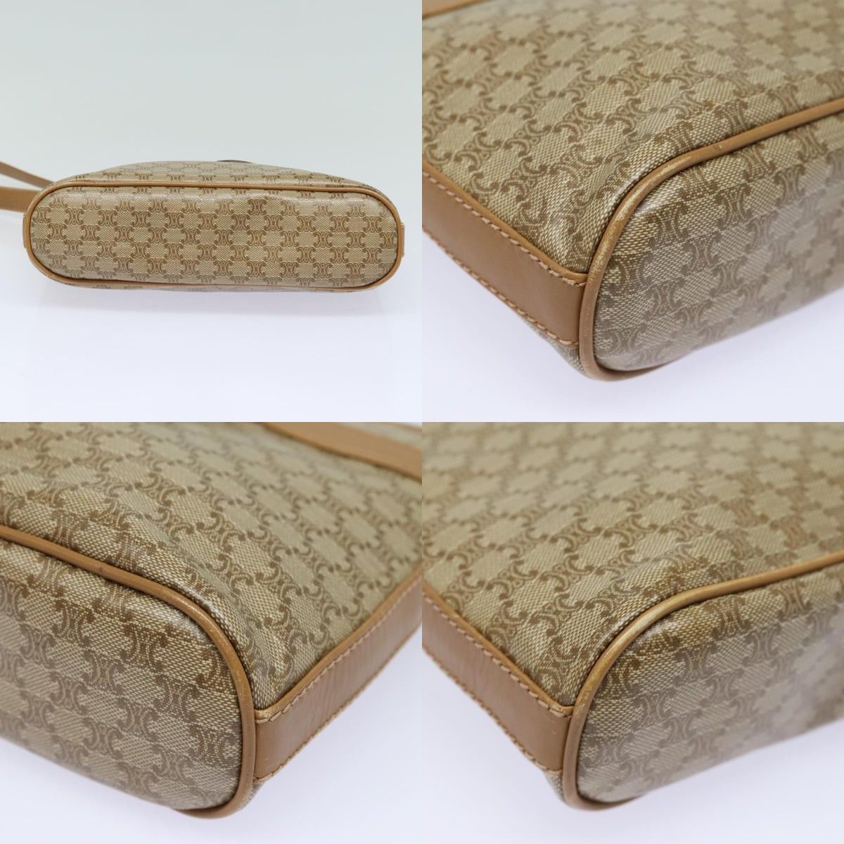 Celine CELINE Macadam Canvas Shoulder Bag Beige Size ONE SIZE - 10 Thumbnail