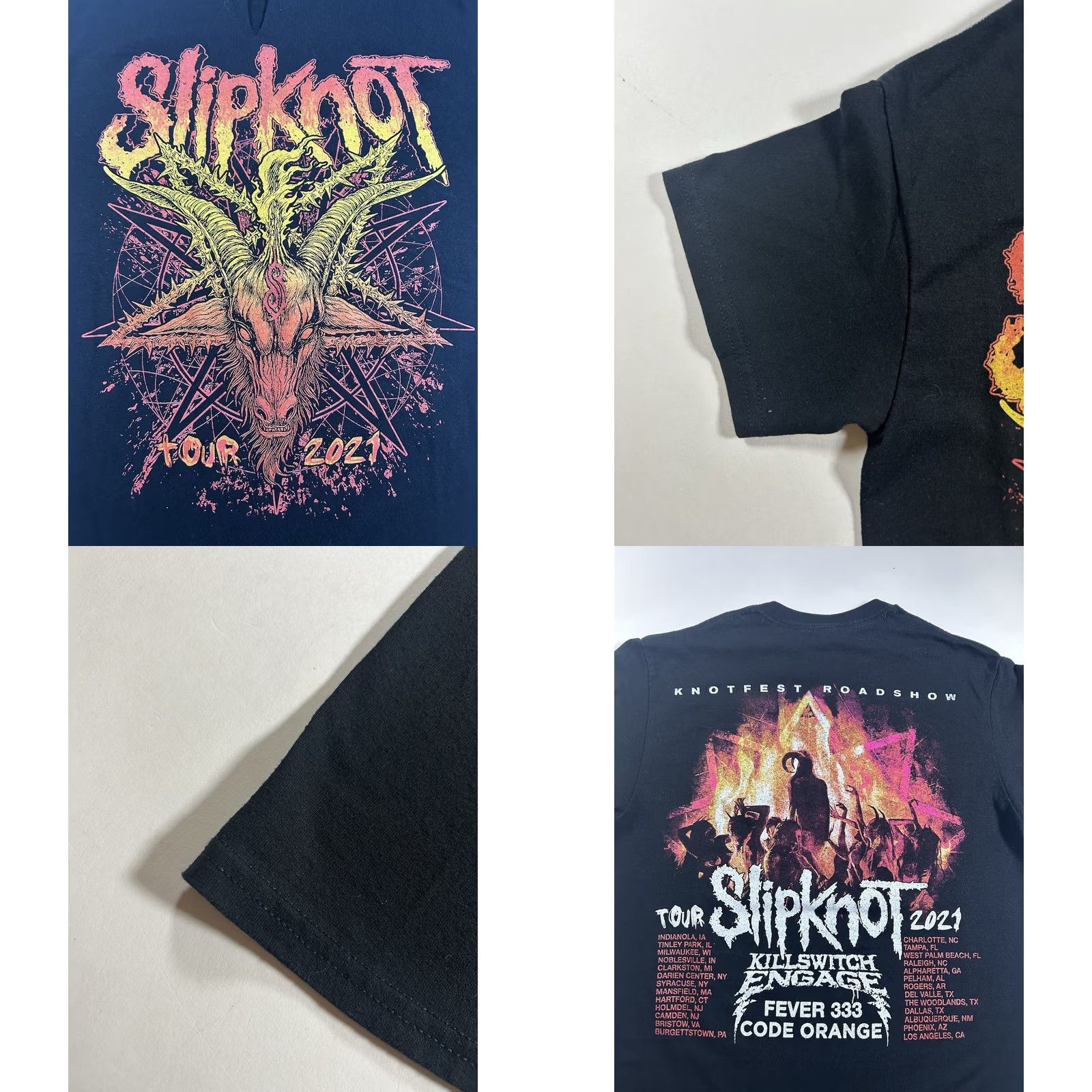 Gildan Slipknot T Shirt 21 Tour Knotfest Roadshow Fever 333 Code Orange Killswitch Smal Size US S / EU 44-46 / 1 - 8 Thumbnail