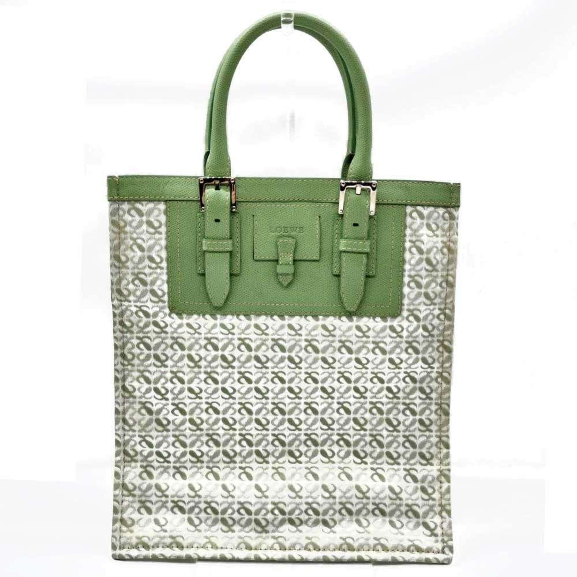 Loewe Loewe green tote bag, flat handbag with anagram, women's. Size ONE SIZE - 1 Thumbnail