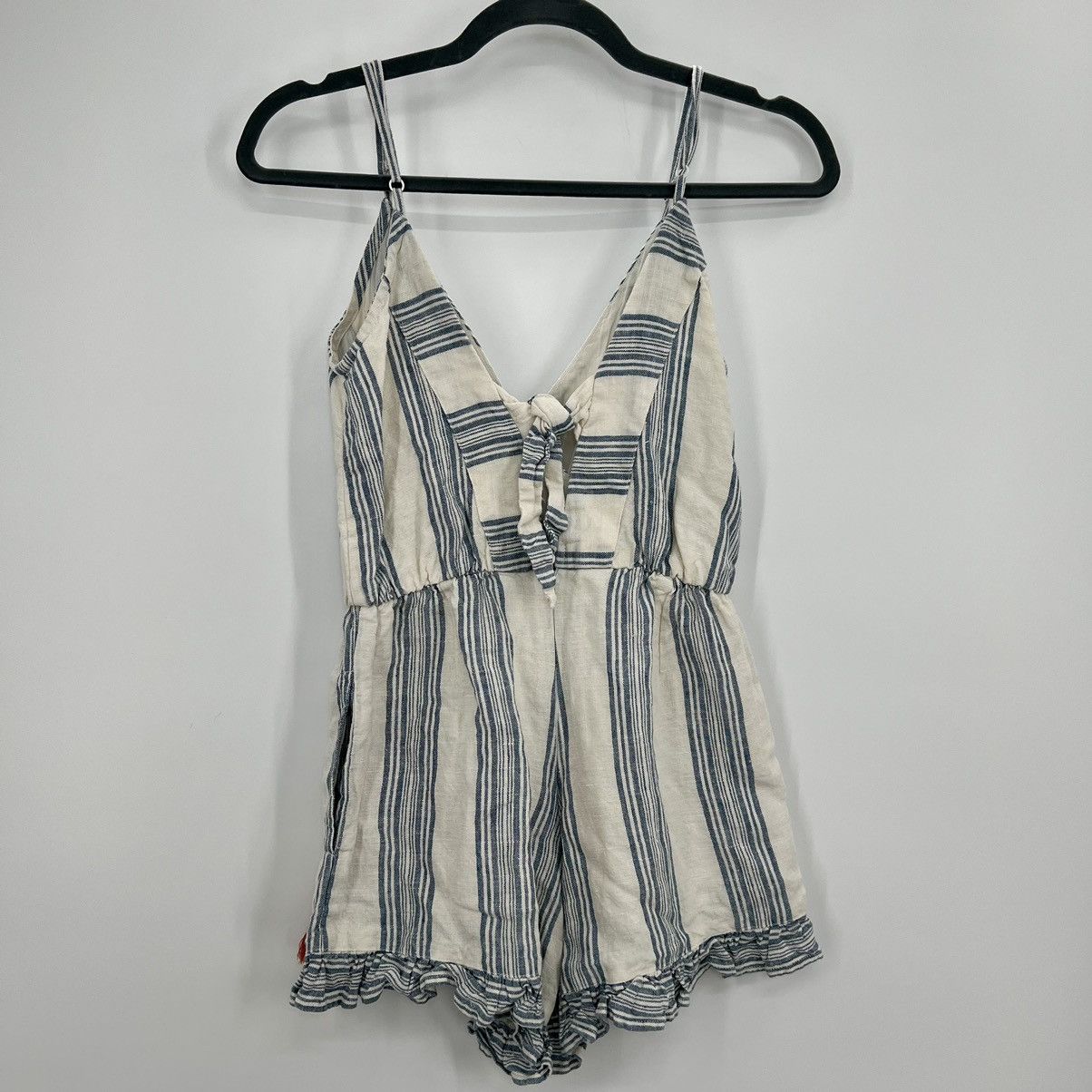 Designer Tularosa Amelia Striped Linen Chambray Romper Revolve Boho Size XS / US 0-2 / IT 36-38 - 2 Thumbnail