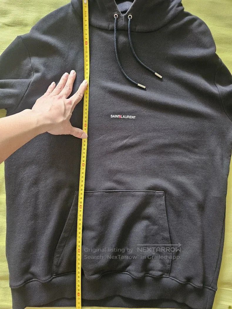 Saint Laurent Paris Saint Laurent Men's Black Hoodie. Size US XL / EU 56 / 4 - 7 Thumbnail