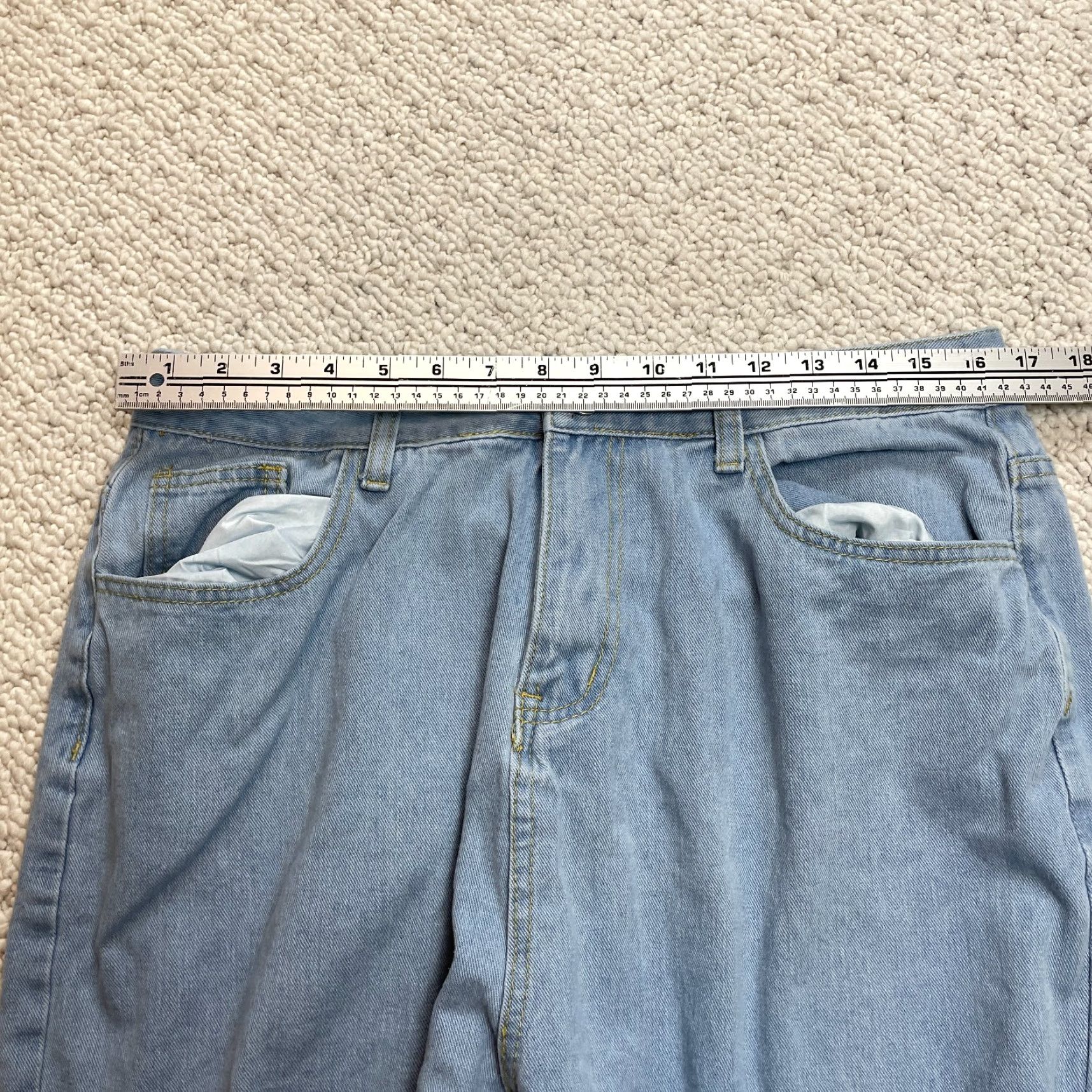 Shein Shein Jeans Womens XL Blue Denim Light Wash Straight Leg High Rise Mom 34x25 Jeans Women's XL Blue Denim Light Wash Straight Leg High Rise 34x25 Size 40" / US 18 - 5 Thumbnail