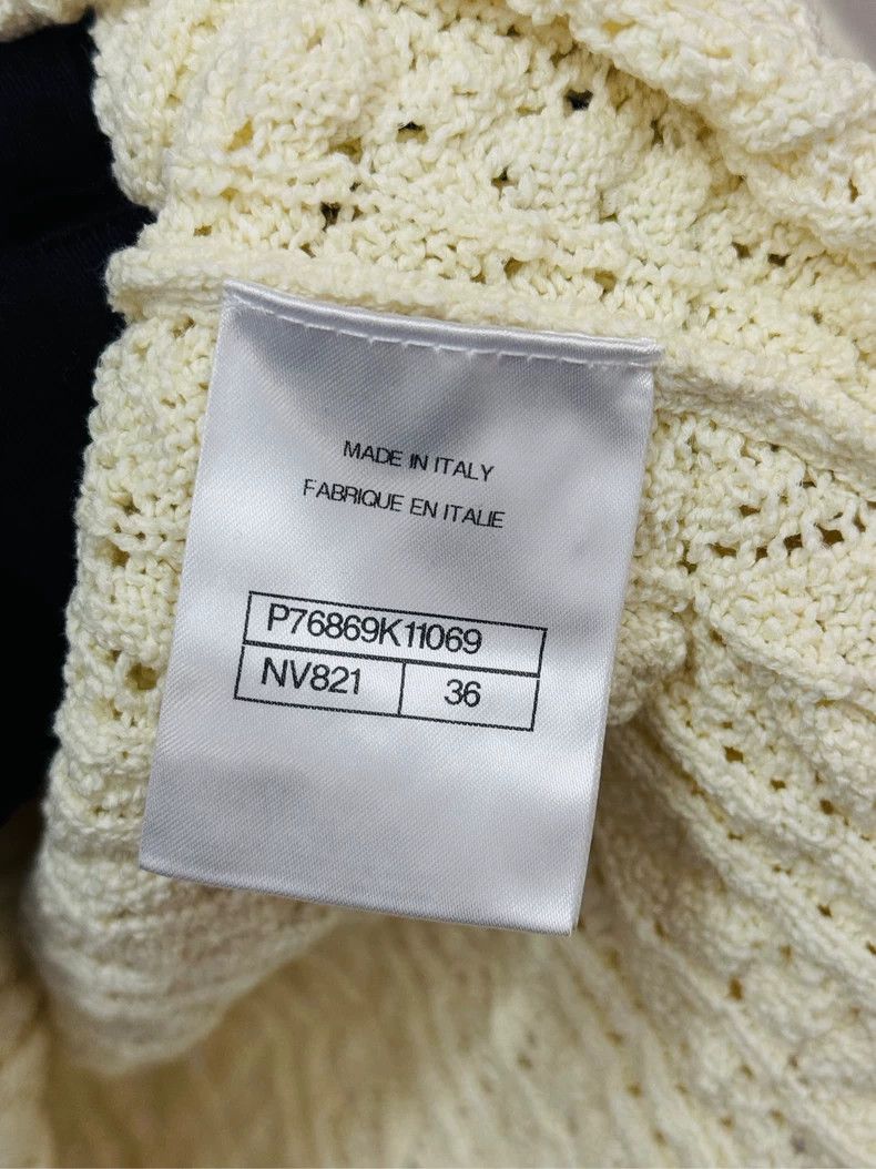 Chanel Chanel 24P milky white hollow knitted cardigan jacket 2504- Size XS / US 0-2 / IT 36-38 - 6 Thumbnail