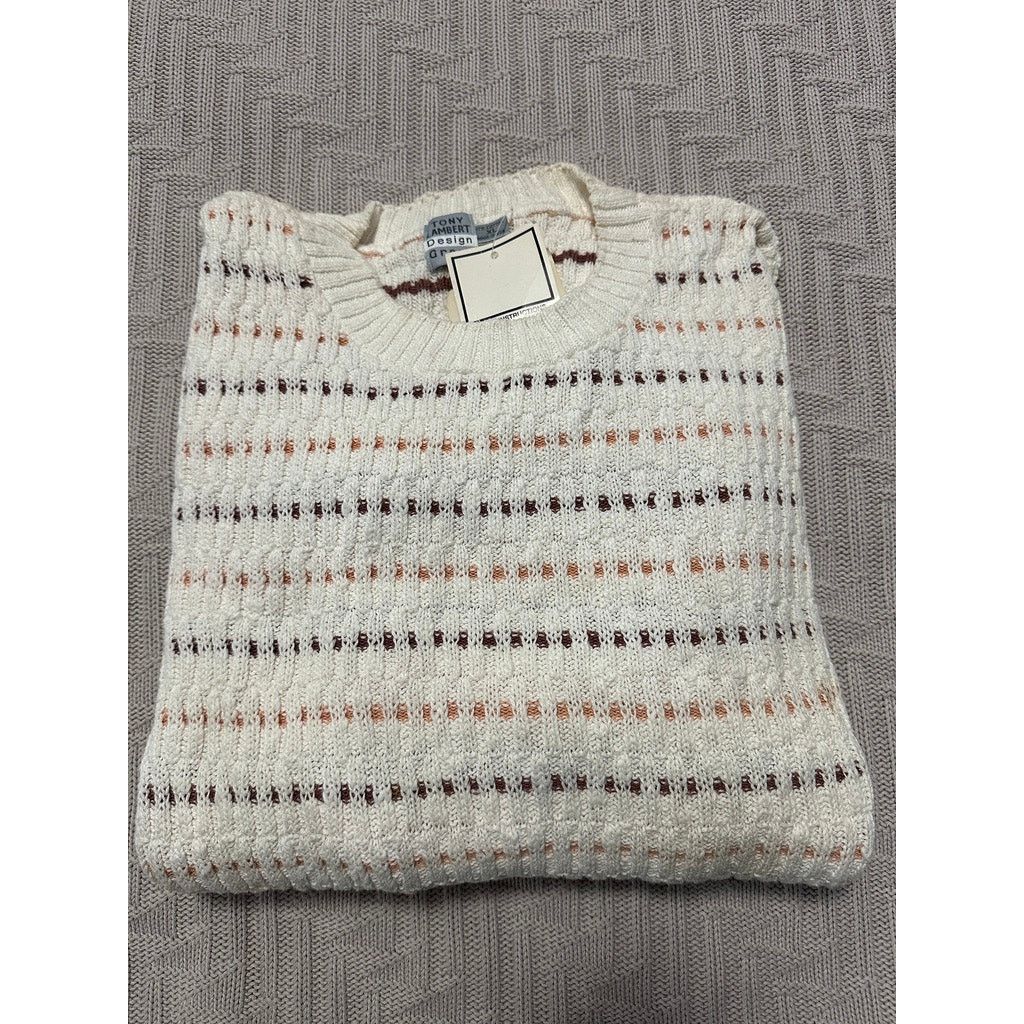 Vintage Vintage Tony Lambert striped cotton sweater size XL NWT Size US XL / EU 56 / 4 - 1 Thumbnail