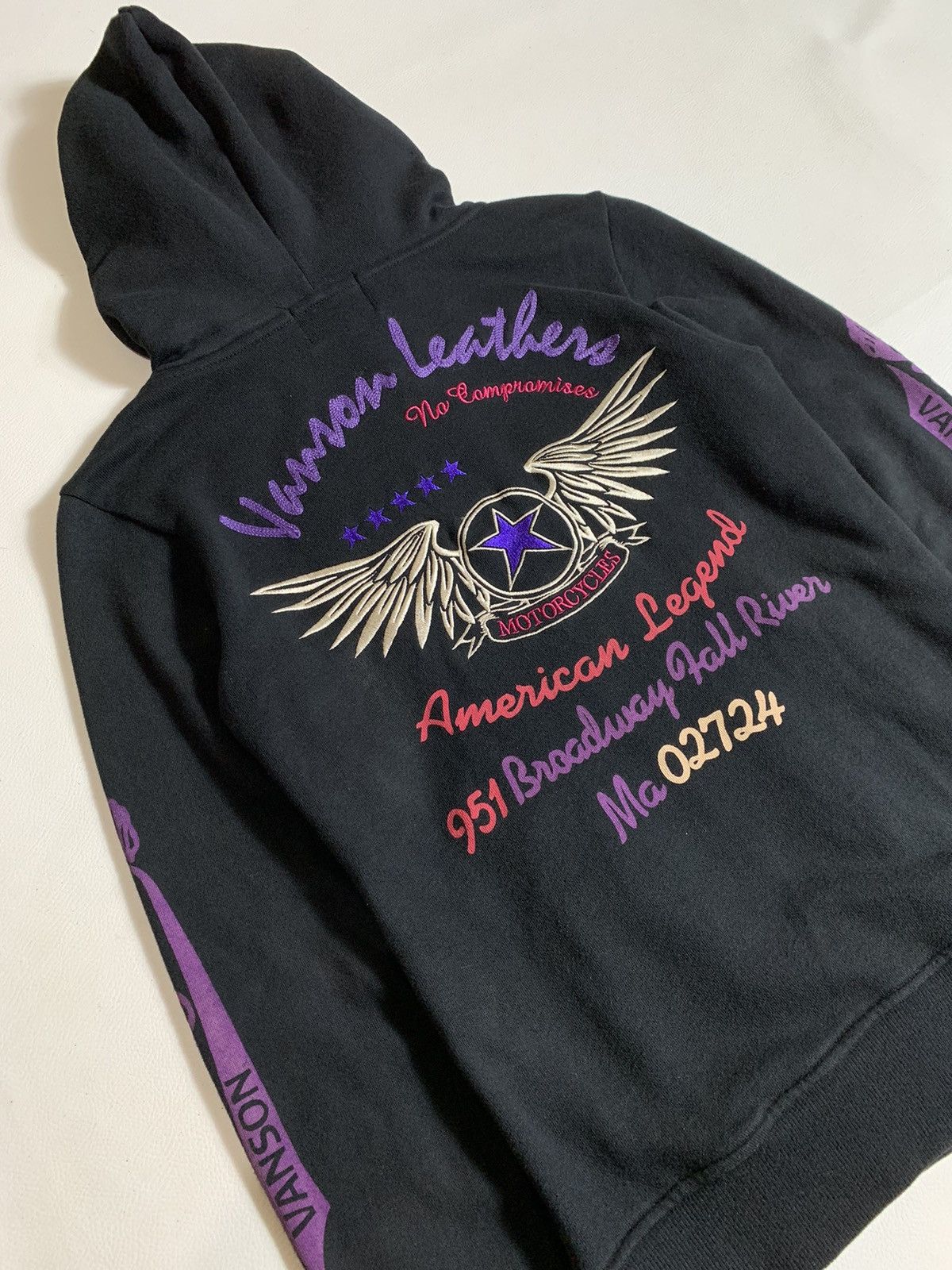 Vanson Leathers × Vintage Vanson Leathers embroidery spell out zip hoodie Size US XS / EU 42 / 0 - 4 Thumbnail
