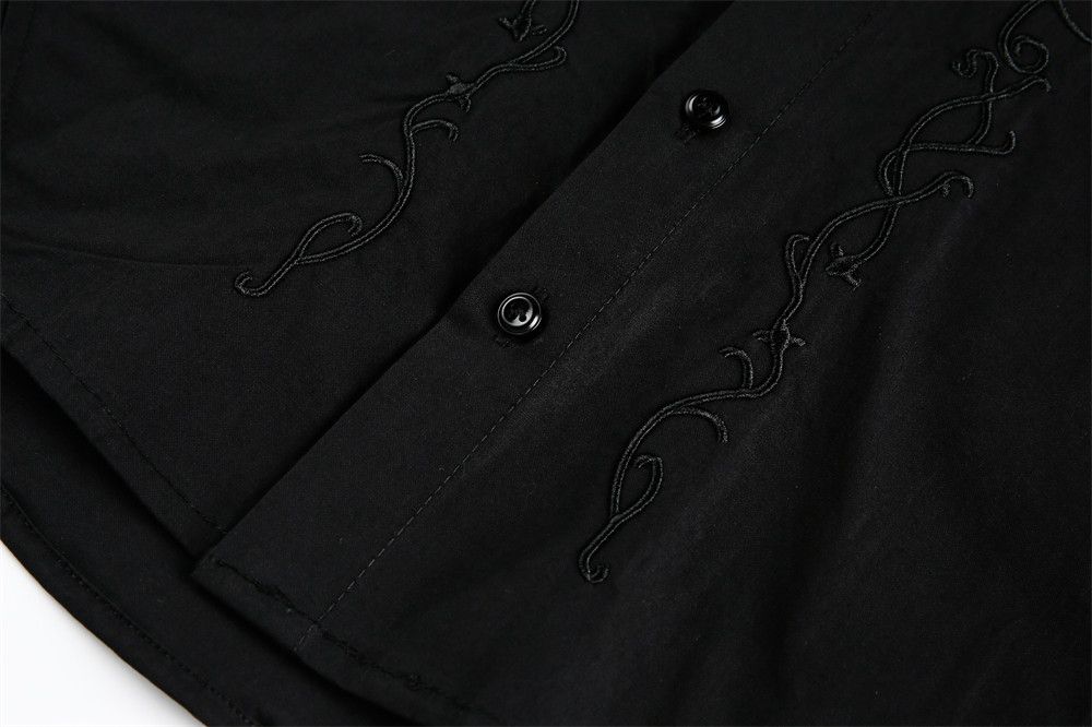 Vintage Men's casual loose mbroidered long-sleeved shirt Size US M / EU 48-50 / 2 - 6 Thumbnail