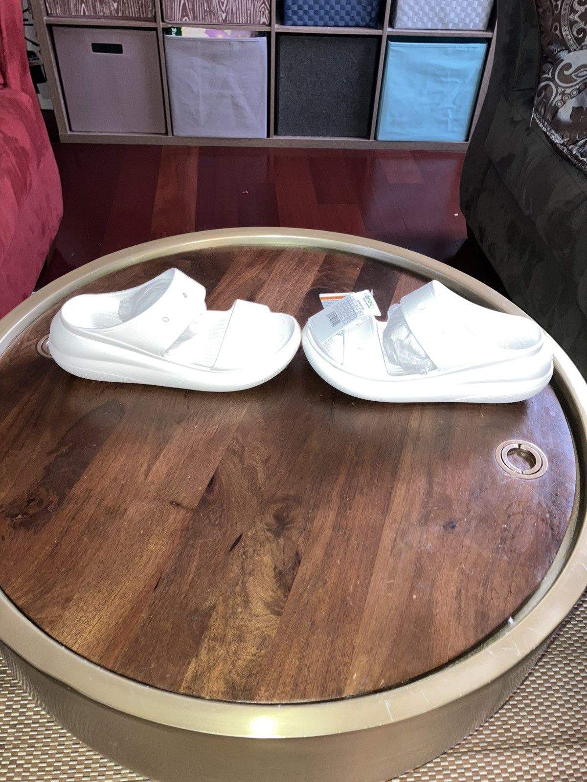 Crocs Crocs Classic Crush Platform Clogs White Men’s 12 New Size US 12 / EU 45 - 2 Thumbnail