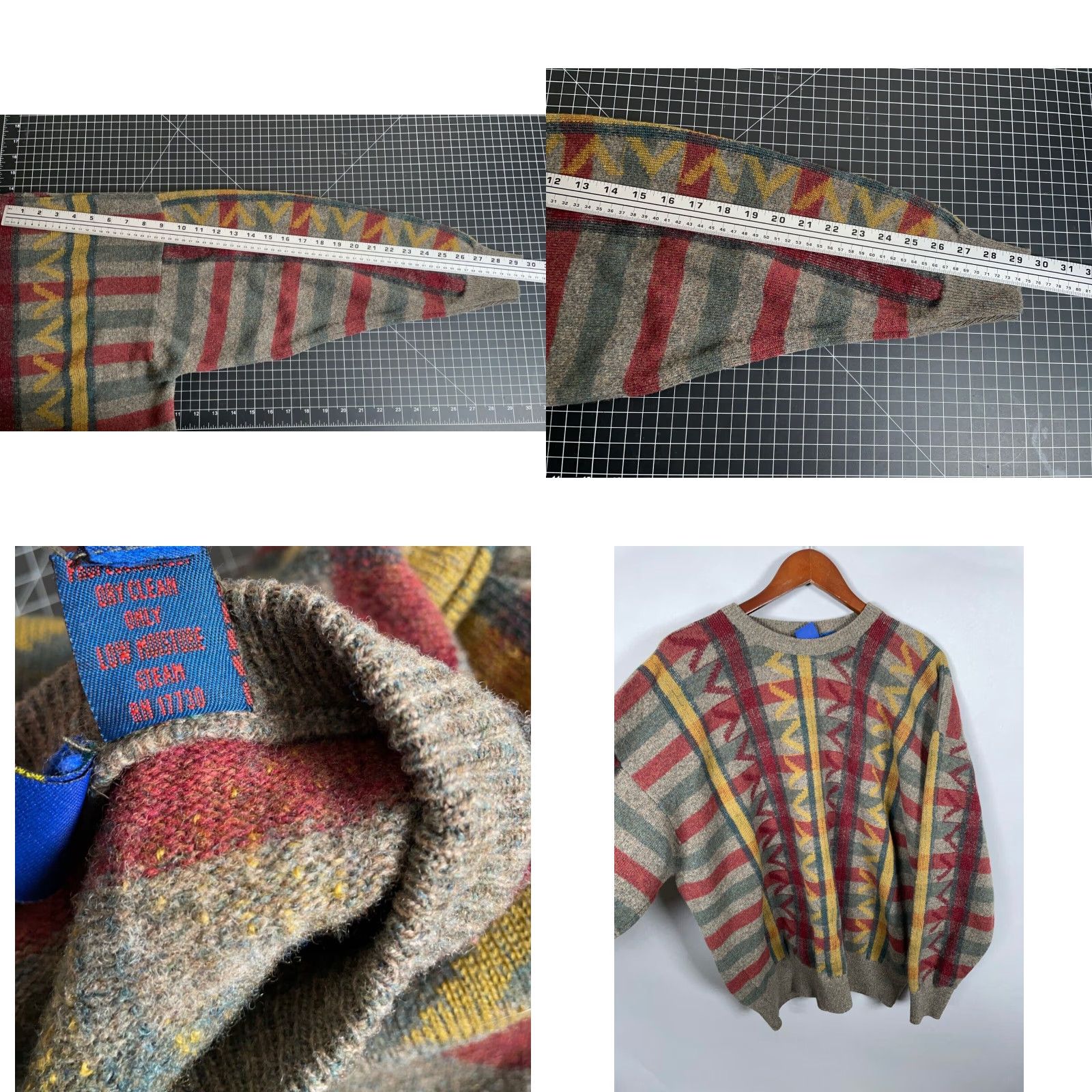 Vintage VINTAGE Woodward Lambs Wool Check Pattern Sweater Adult Big 2X Gray Red Yellow England Mens Size US XXL / EU 58 / 5 - 8 Thumbnail