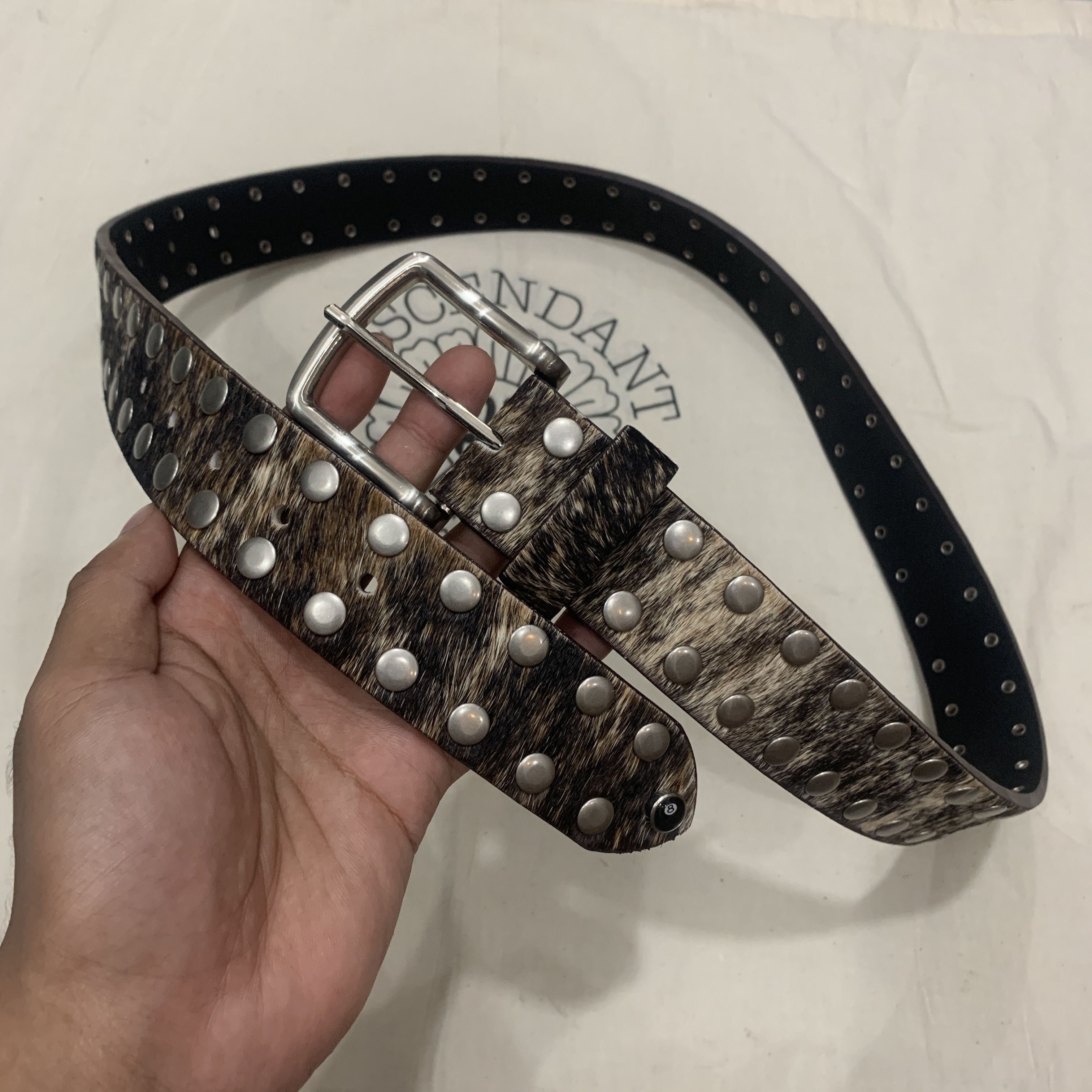 Stussy Stussy 8 Ball Studded Belt Black S/M | Grailed