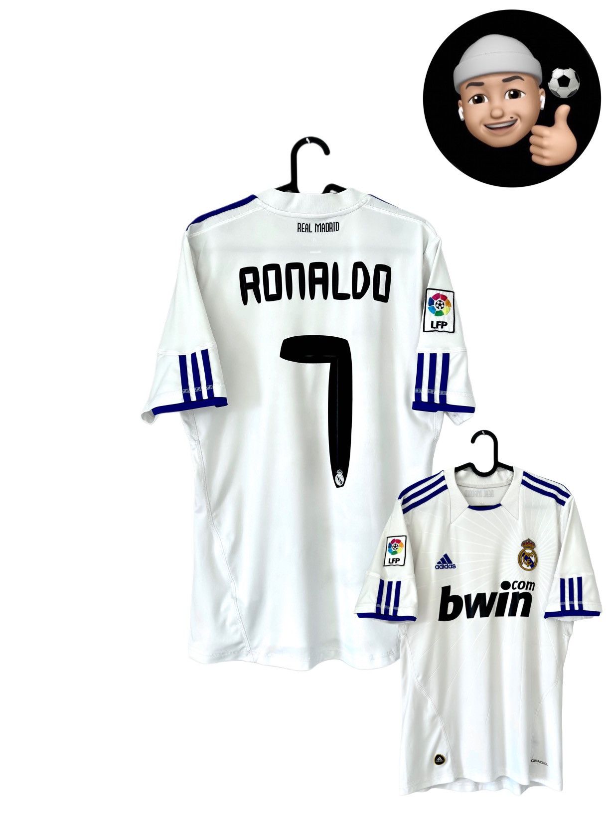 Adidas × Vintage 2010 2011 Real Madrid Ronaldo Adidas Home Kit Soccer Jersey Size US S / EU 44-46 / 1 - 1 Thumbnail