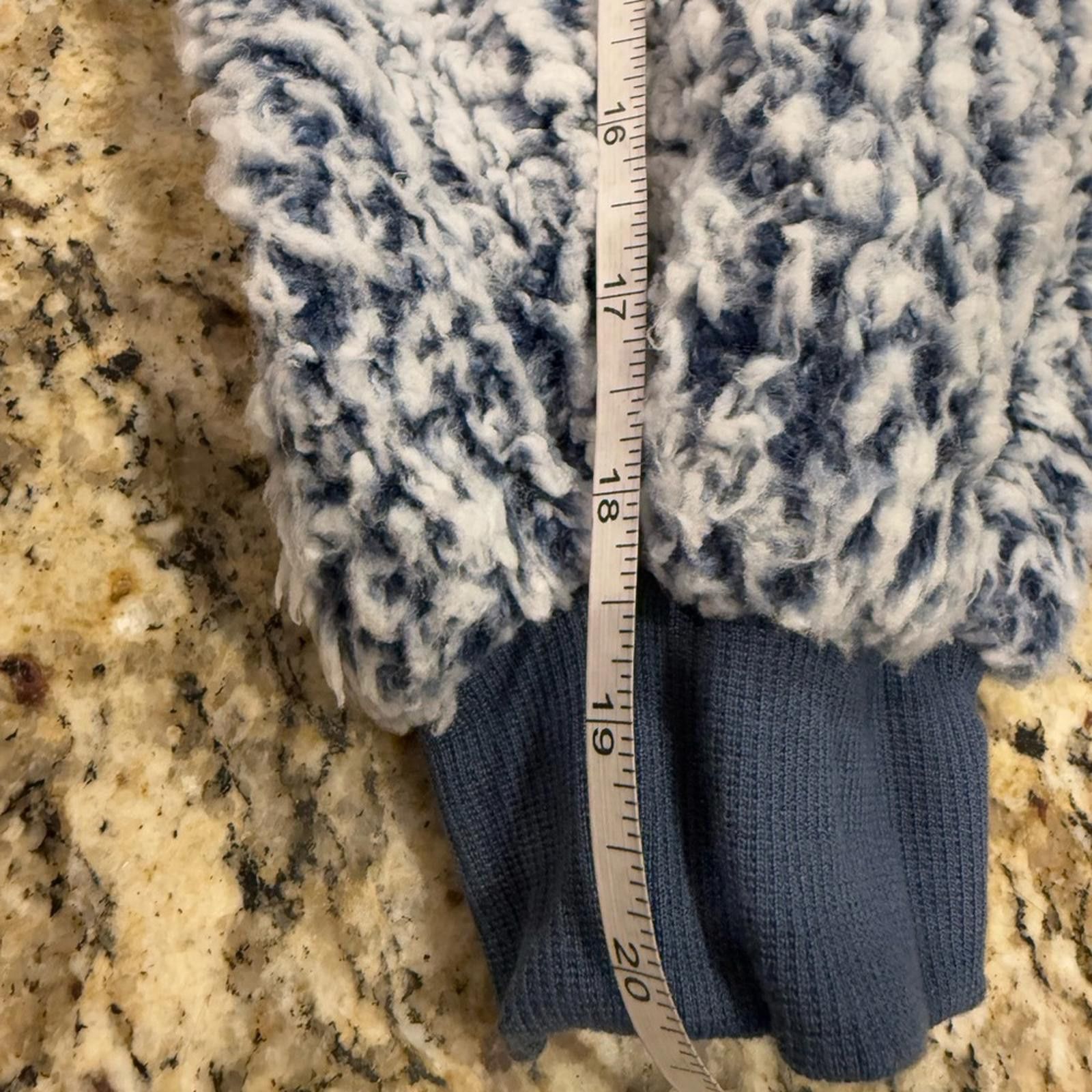 Other Farry Fazzy Oversized light blue hoodie faux fur fleece OS Size ONE SIZE - 8 Thumbnail