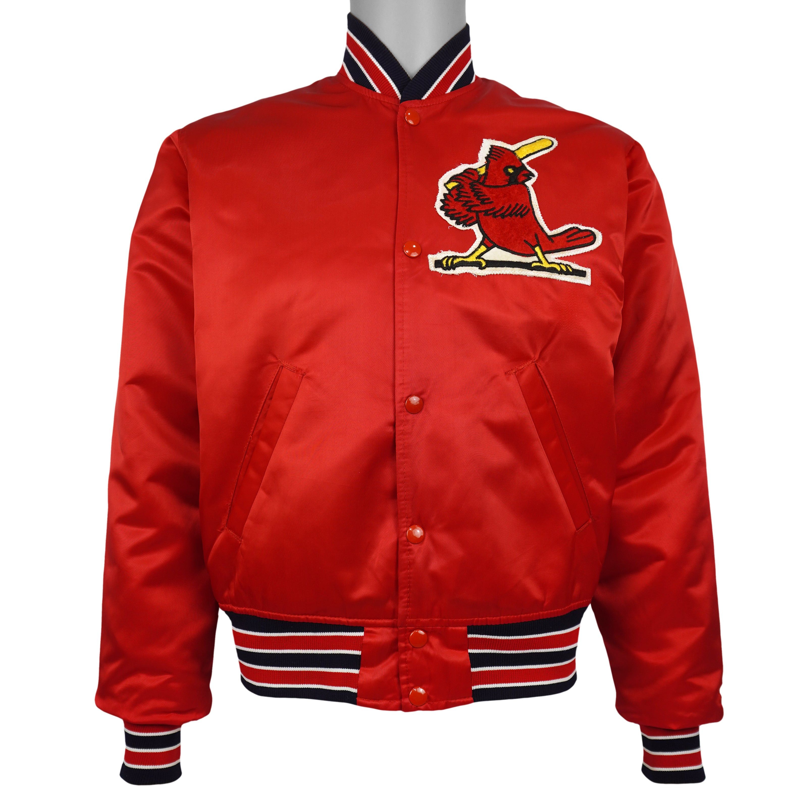 Starter St. Louis Cardinals Big Logo Satin Jacket 1990s Size US S / EU 44-46 / 1 - 1 Thumbnail
