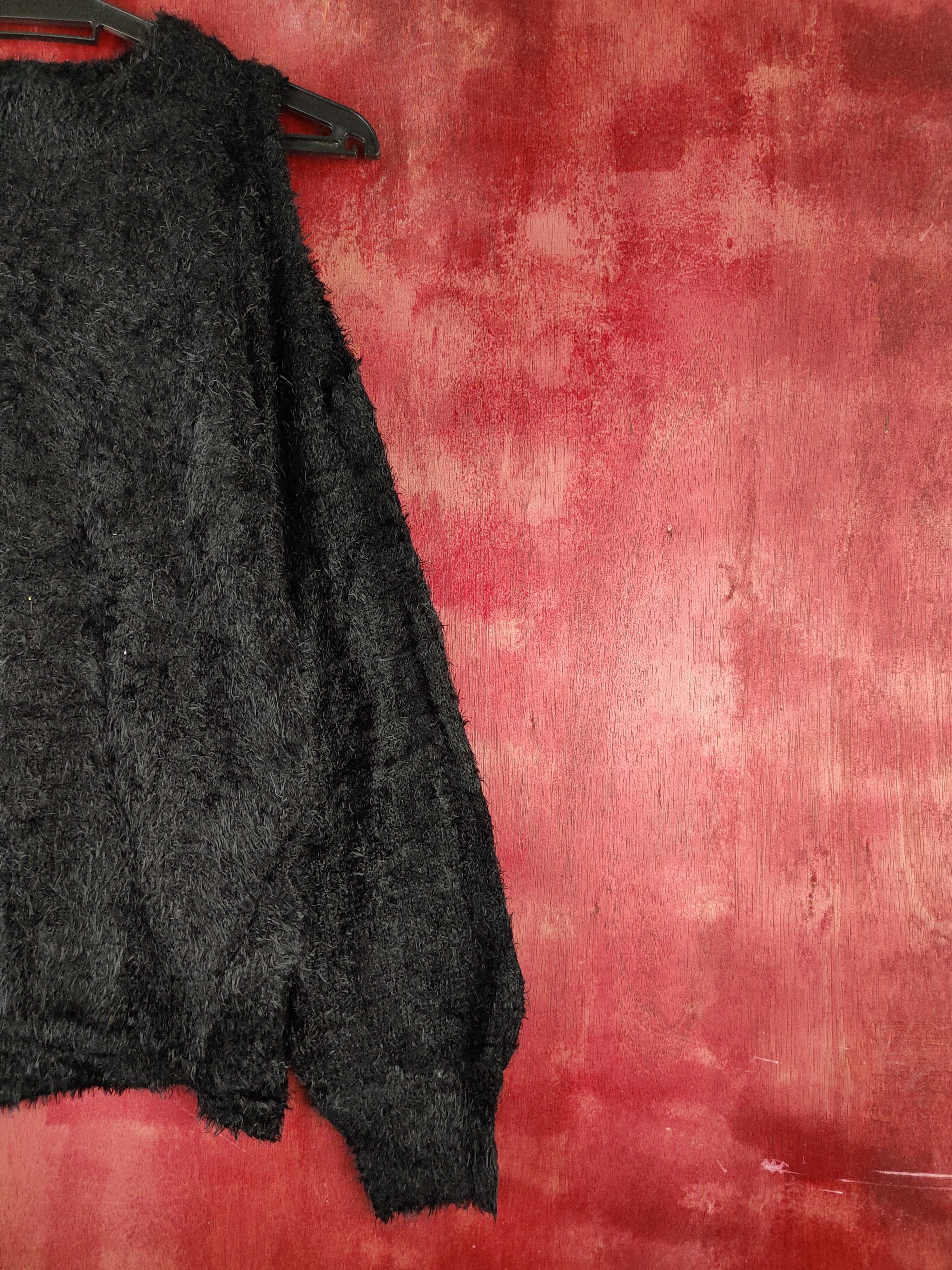 Japanese Brand × Vintage Spray Premium Black Fur Mohair Knitwear ❌ HOT STUFF Size M / US 6-8 / IT 42-44 - 6 Thumbnail