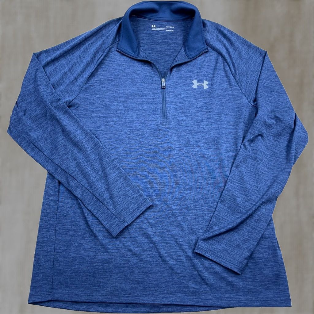 Under Armour Under Armour Shirt Women L Blue Pullover 1/4 Zip Performance Run Activewear Casual Sport Modern Sportswear Size L / US 10 / IT 46 - 1 Thumbnail