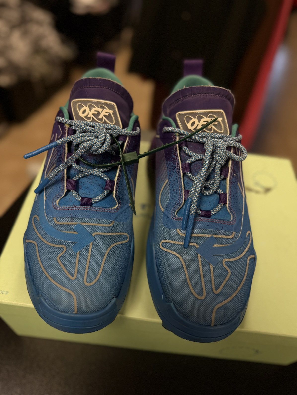 Off-White Off White ODYS 1000 Purple Blue $850 Retail 44EU/11US Size US 11 / EU 44 - 8 Thumbnail