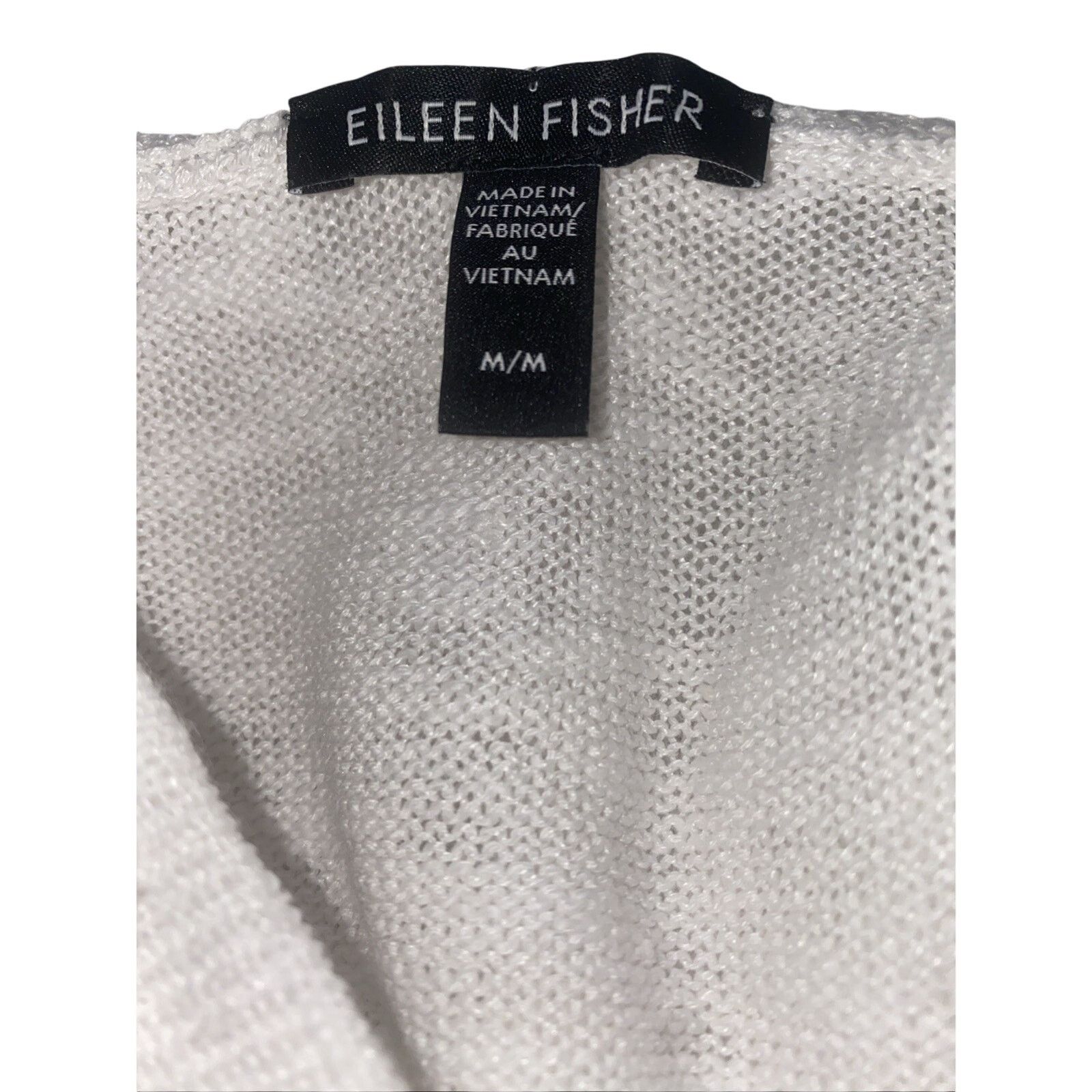 Eileen Fisher Eileen Fisher Size M White Hoodie Beach Organic Cotton Linen Size M / US 6-8 / IT 42-44 - 4 Thumbnail
