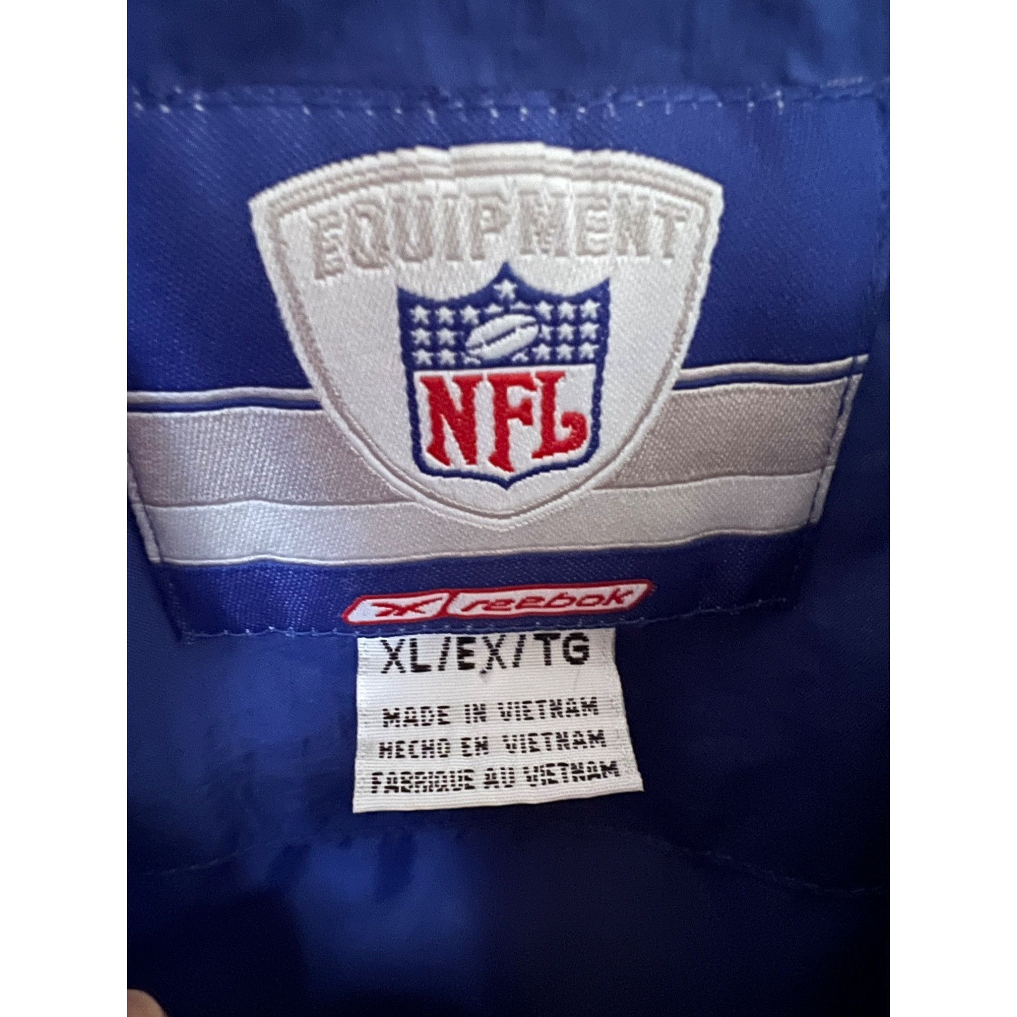 NFL NFL Reebok Vintage 90s Mens Blue Windbreaker V-Neck Pullover Size US XL / EU 56 / 4 - 8 Thumbnail