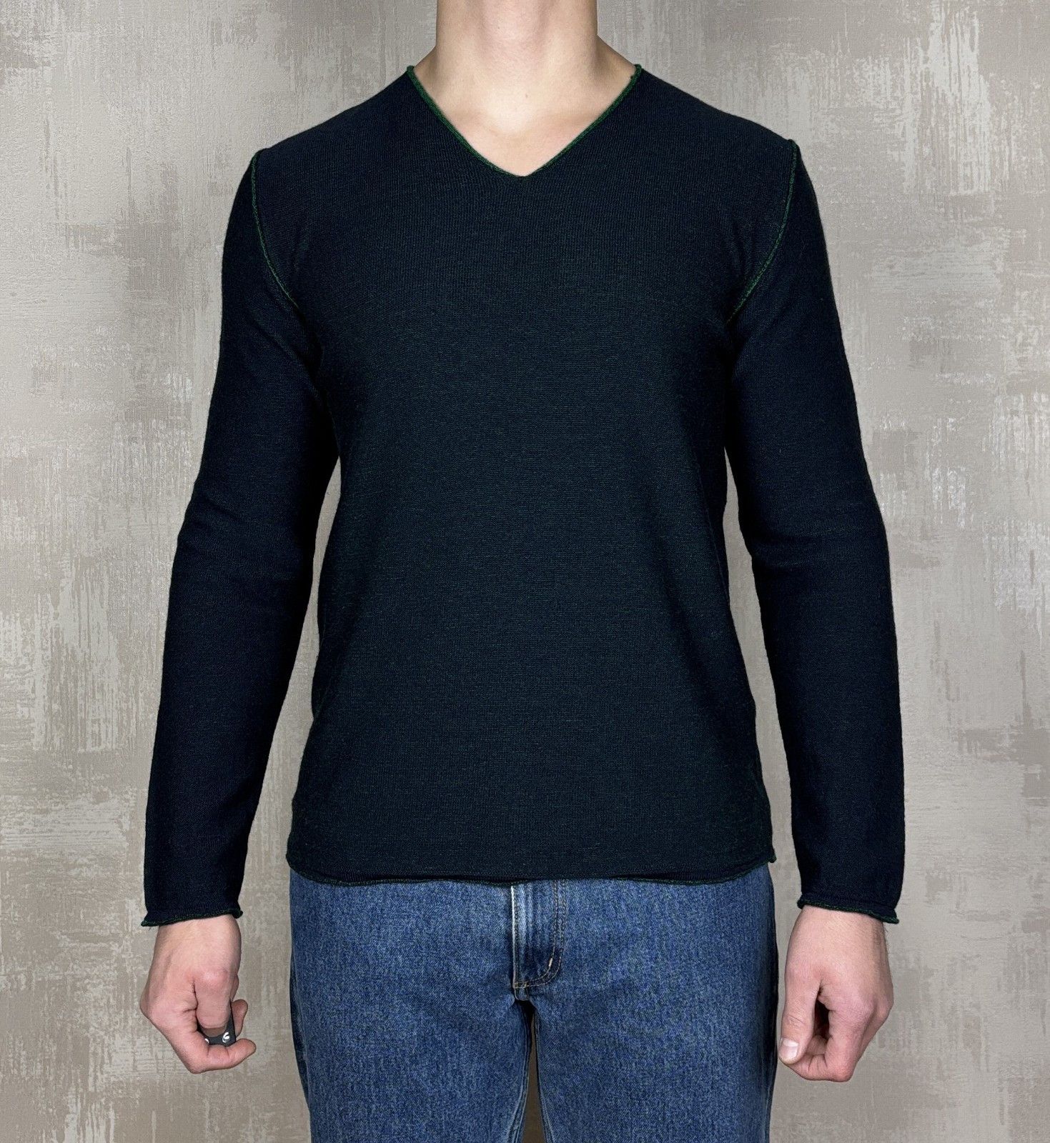 Other Phil Petter V-neck Sweater Wool Blend Size US L / EU 52-54 / 3 - 2 Thumbnail