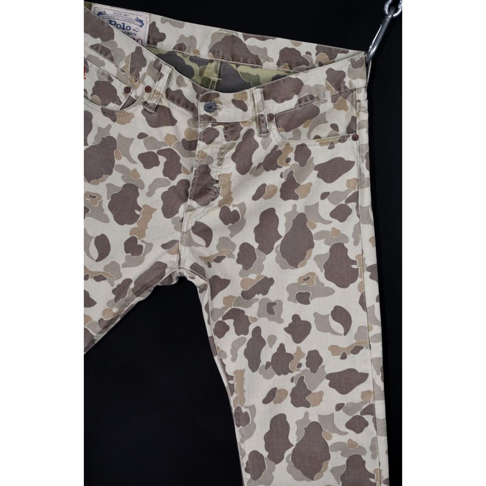 Polo Ralph Lauren Polo Ralph Lauren Military Army Desert Camouflage Sullivan Slim Jeans Mens W33 Slim Tapered 98% Cotton 2% Elastane Camouflage Army Decade 90s Women? Size US XS / EU 42 / 0 - 3 Thumbnail