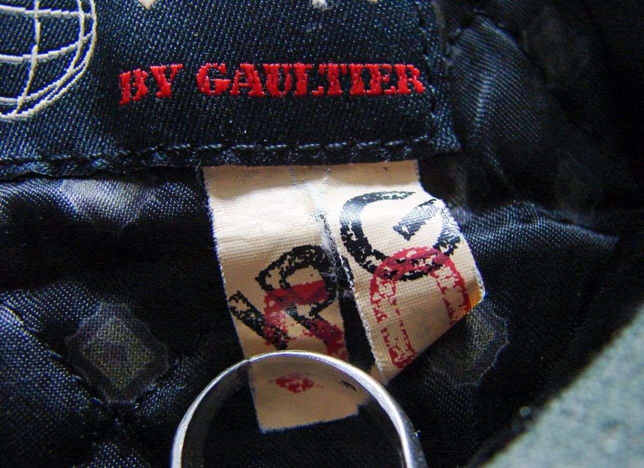 Jean Paul Gaultier Vintage Jean Paul Gaultier Black Satin Emboss Bomber Jacket Size US L / EU 52-54 / 3 - 4 Thumbnail