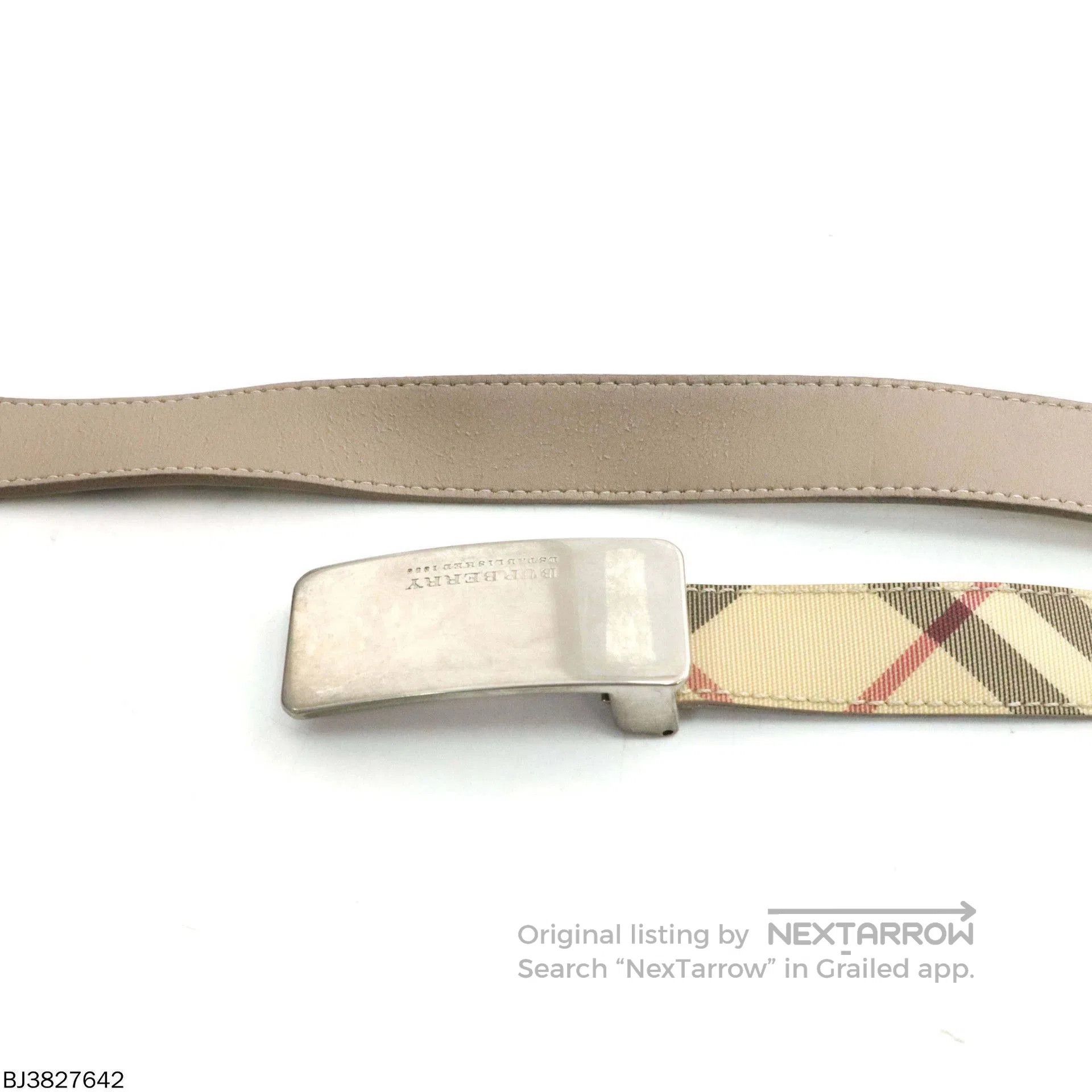 Burberry burberry brown striped smooth buckle belt. Size ONE SIZE - 5 Thumbnail