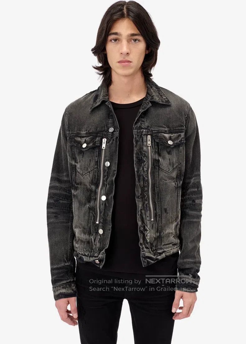 Amiri Amiri Heavyweight Jacquard Washed Denim Jacket Size US M / EU 48-50 / 2 - 1 Thumbnail