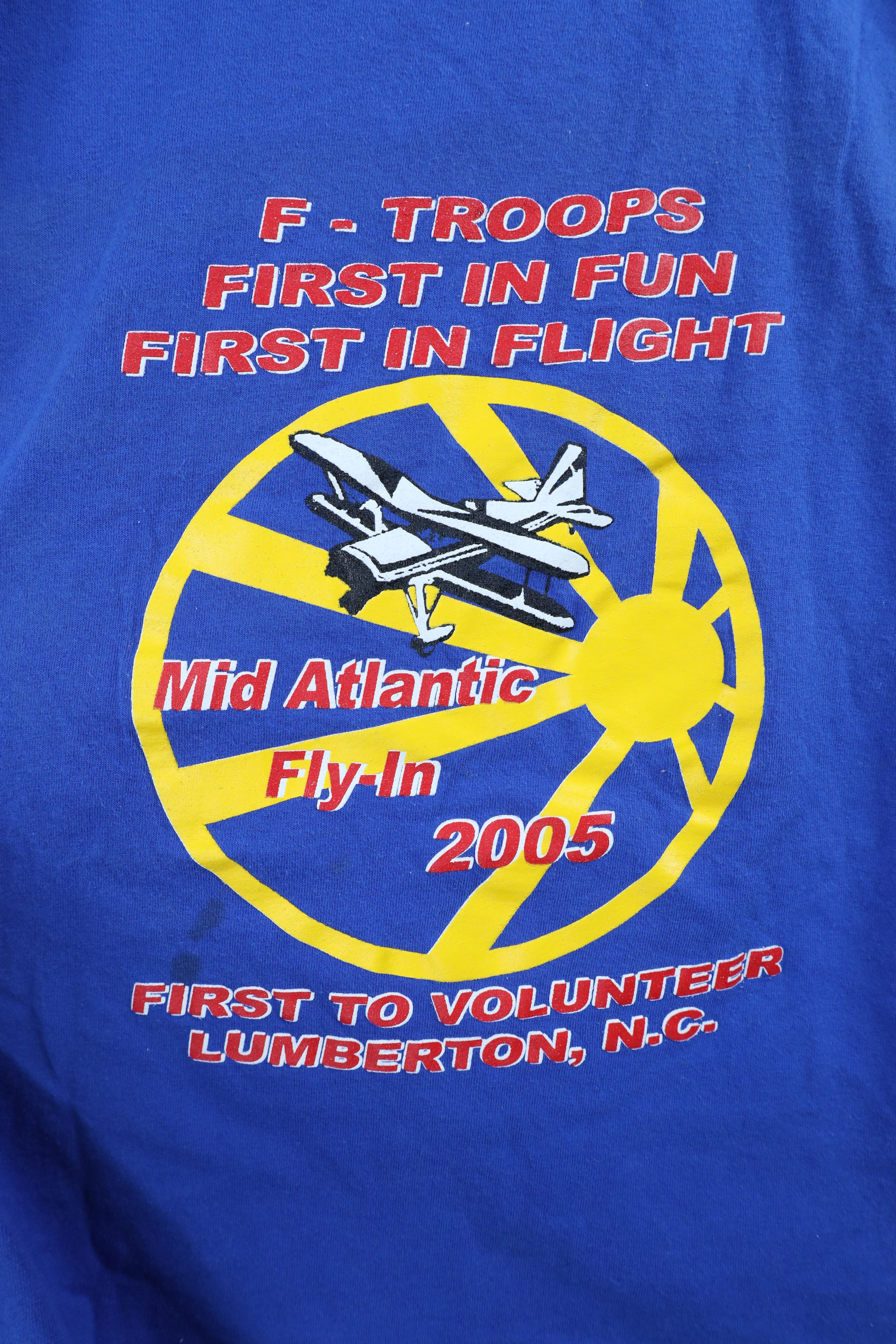 Vintage Vintage Y2K 2005 F-Troops Atlantic Fly In Airplane T-Shirt Size US XL / EU 56 / 4 - 4 Thumbnail