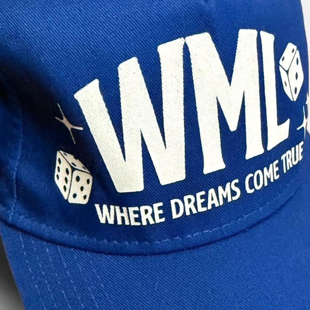 Wish Me Luck WML Electric Blue Snapback Trucker Cap Size ONE SIZE - 6 Thumbnail
