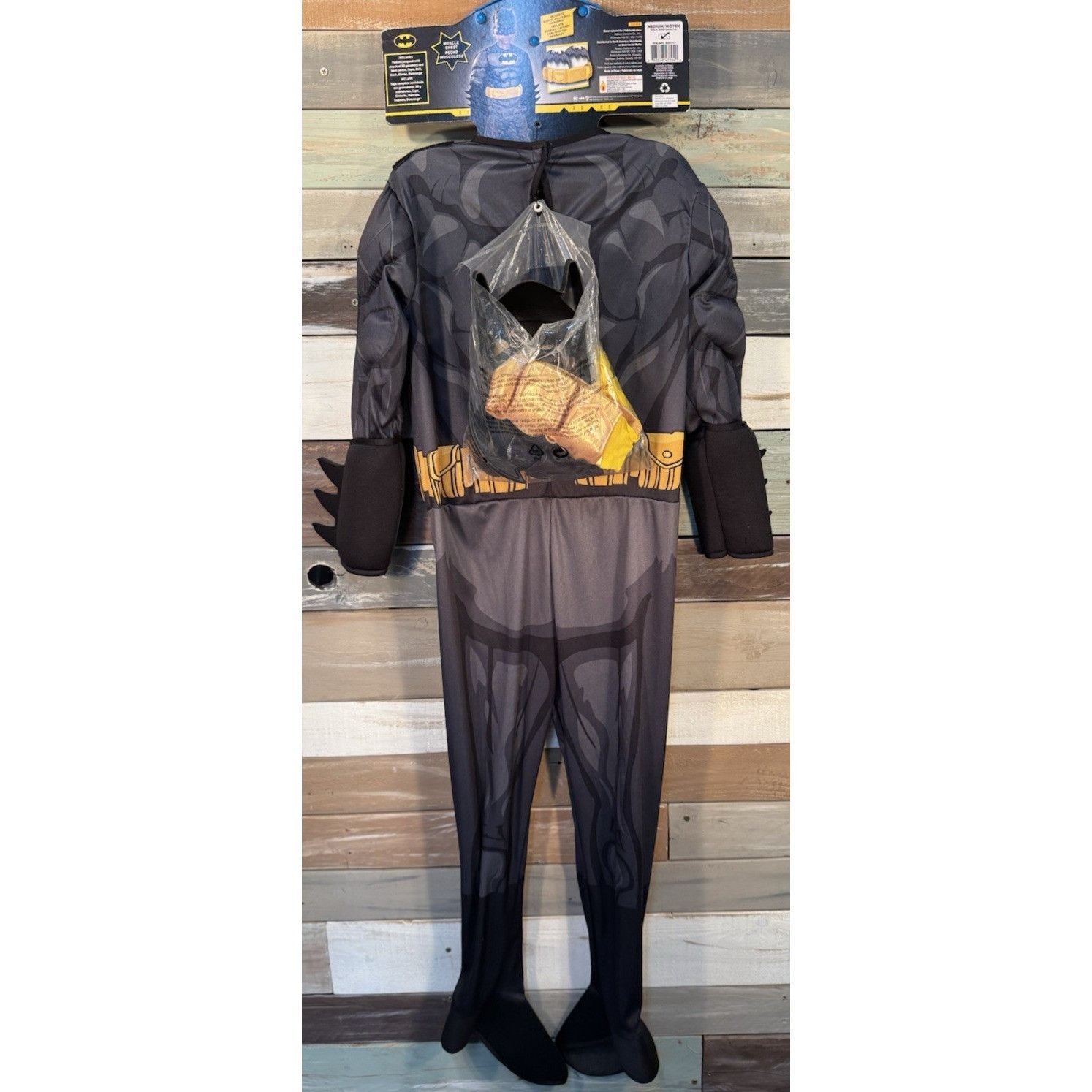 DC DC BATMAN Boys Jumpsuit, Cape, Mask, Boot Tops & Gloves Hall Size ONE SIZE - 10 Thumbnail