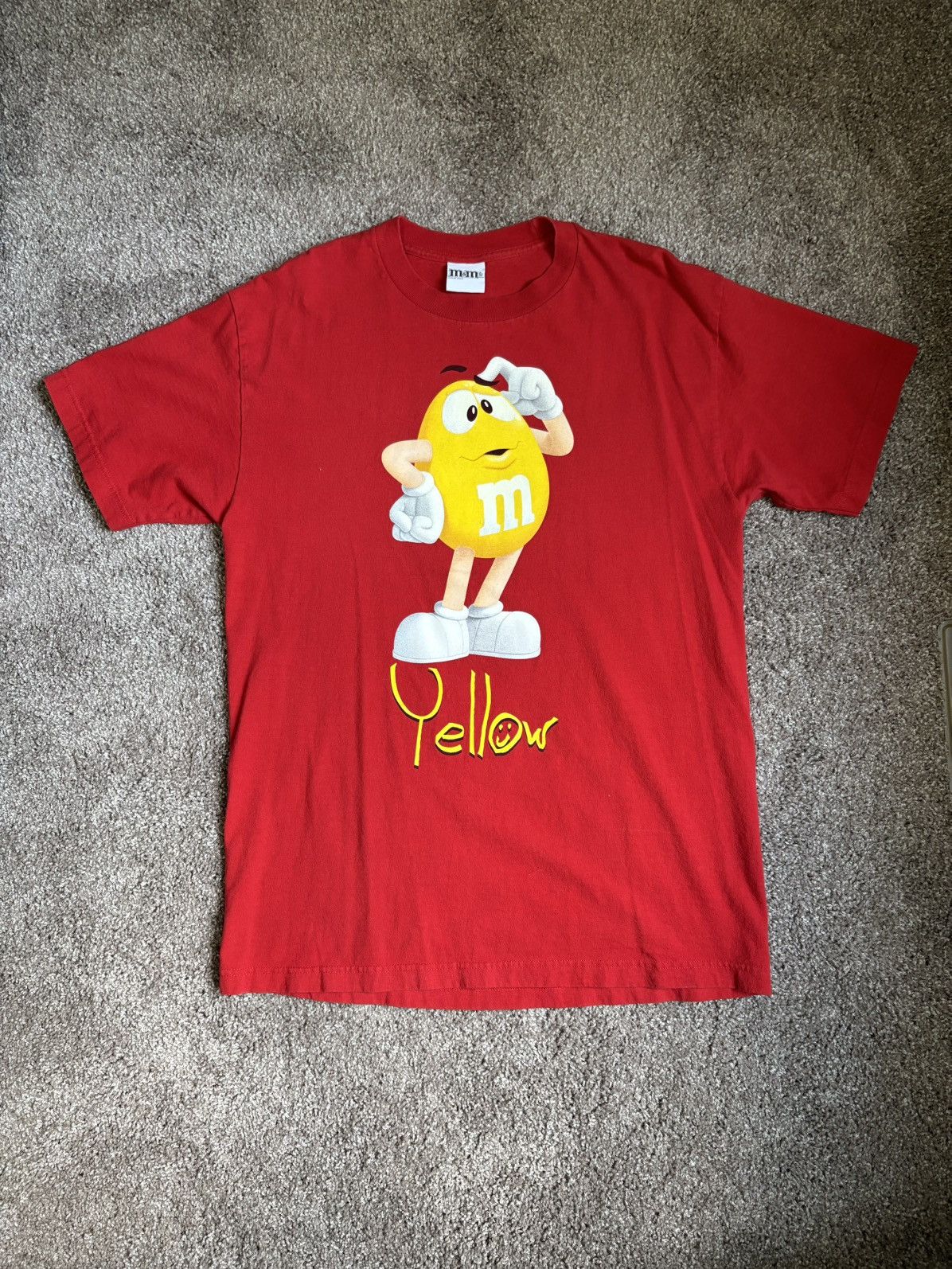 Vintage Yellow M&M shirt Size US L / EU 52-54 / 3 - 1 Thumbnail