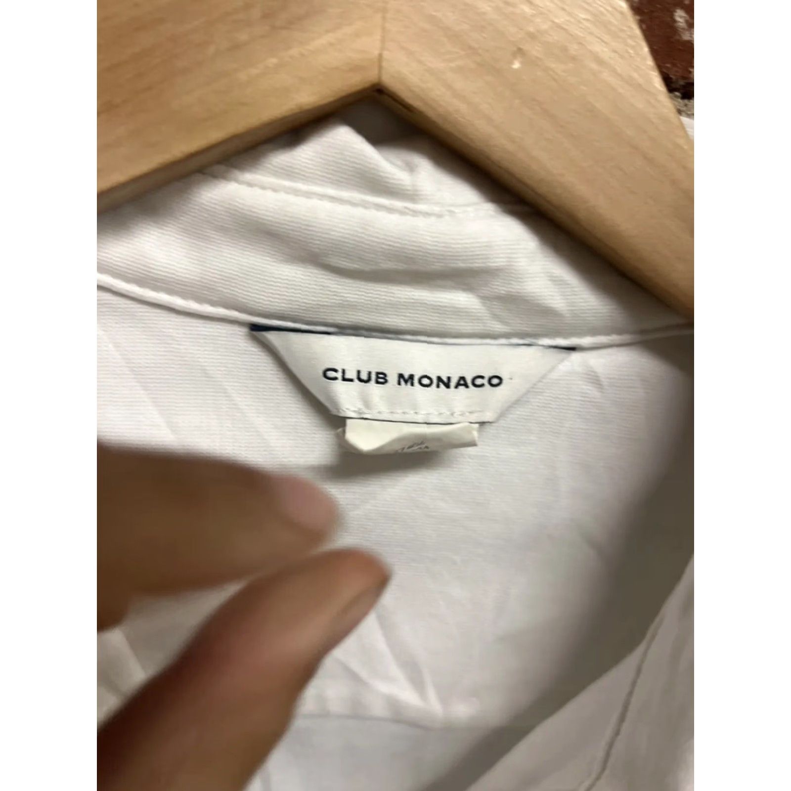 Club Monaco Club Monaco Womens White Long Sleeve Button-Up Size L Size L / US 10 / IT 46 - 2 Thumbnail