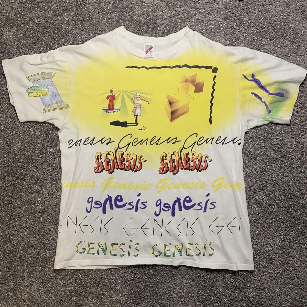 image of Vintage 1992 Genesis Aop in White, Men's (Size XL)