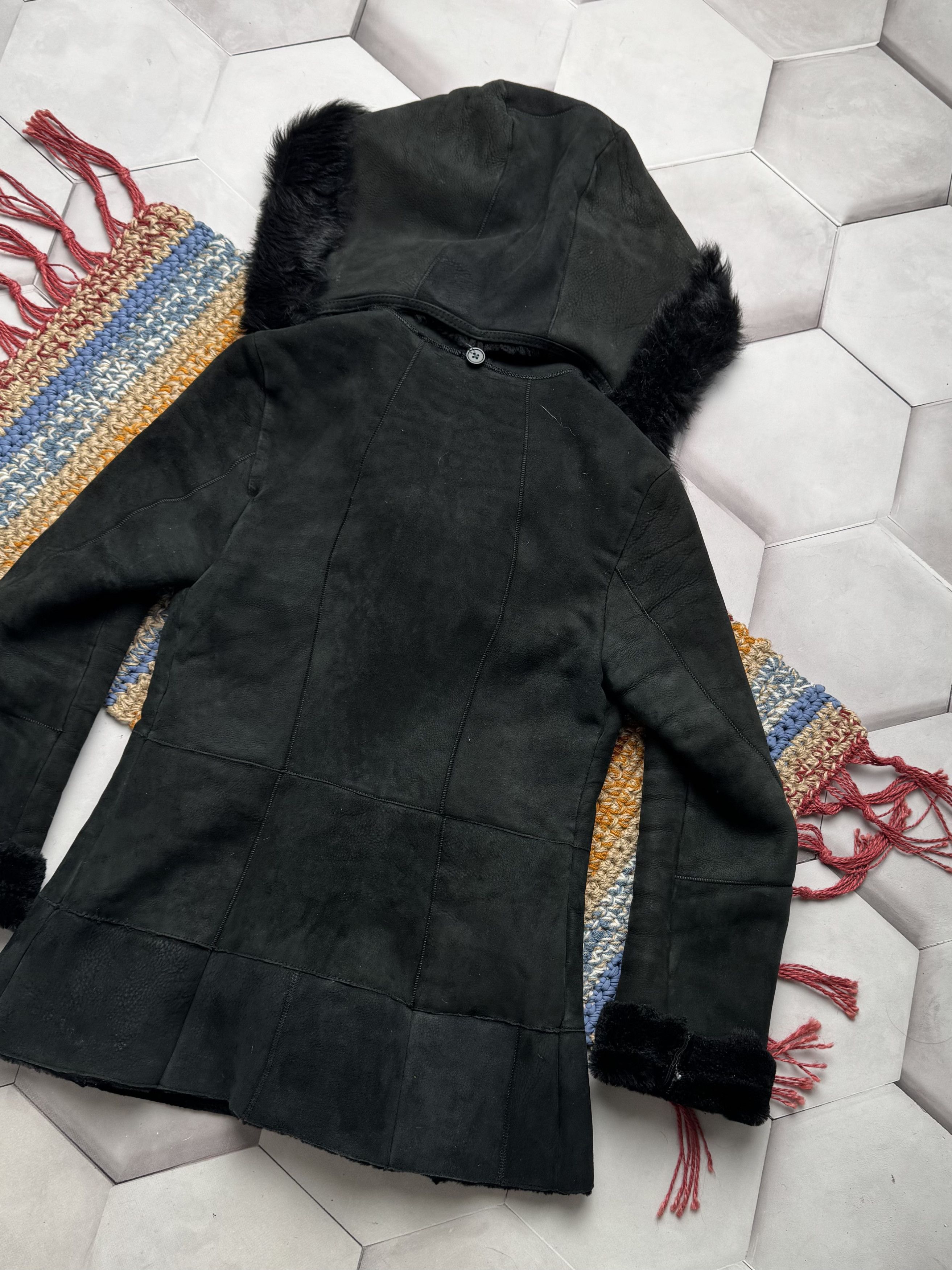 Japanese Brand Vintage Real Sheepskin Hooded Coat (E4) Size S / US 4 / IT 40 - 9 Thumbnail