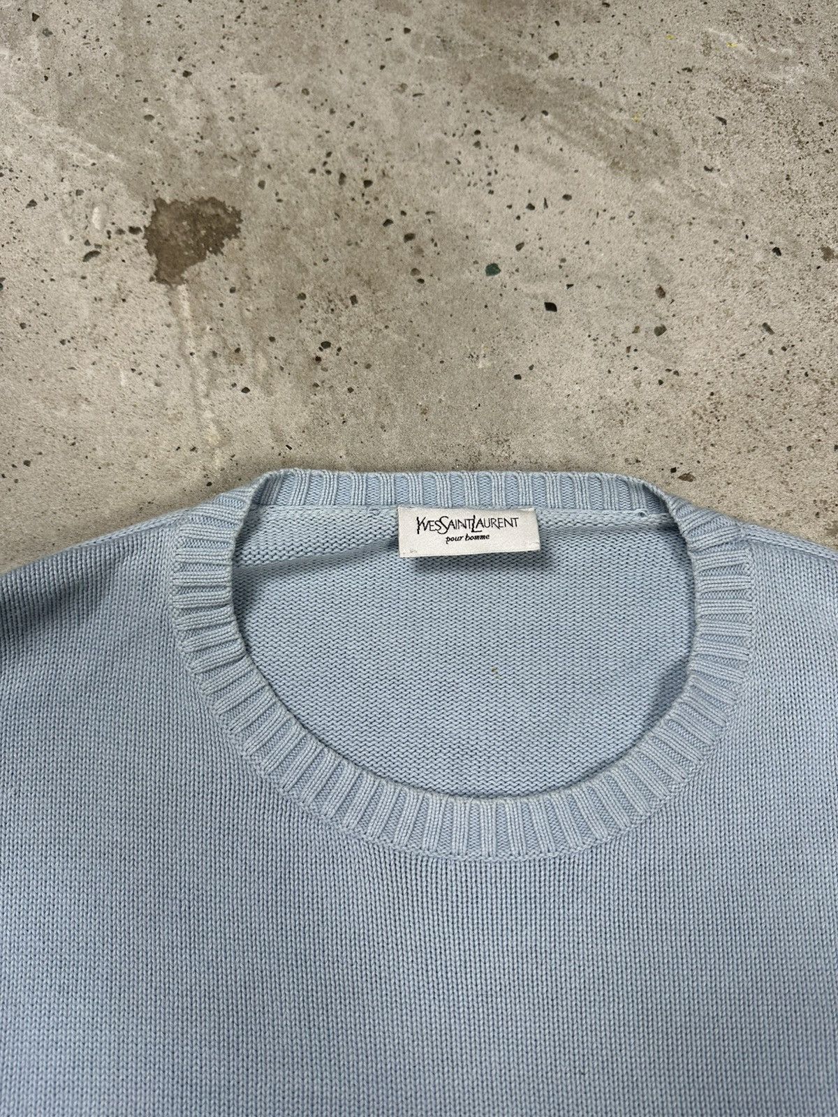 Yves Saint Laurent Vintage 90s Yves Saint Laurent Baby Blue Sweater Jumper Knit Size US XL / EU 56 / 4 - 7 Thumbnail