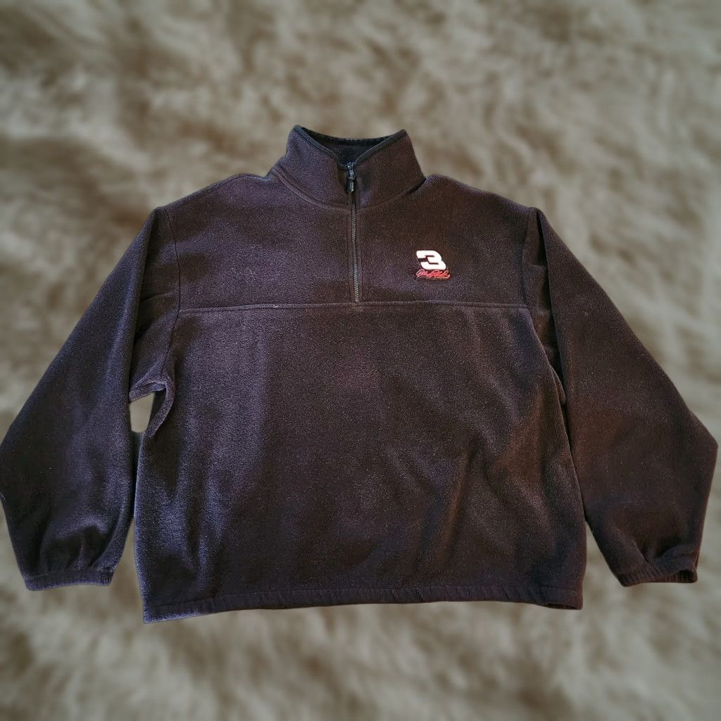 Vintage VTG Dale Earnhardt #3 Fleece 1/4 Zip Pullover Mens XL Black Competitors View Y2K Size US XL / EU 56 / 4 - 1 Thumbnail