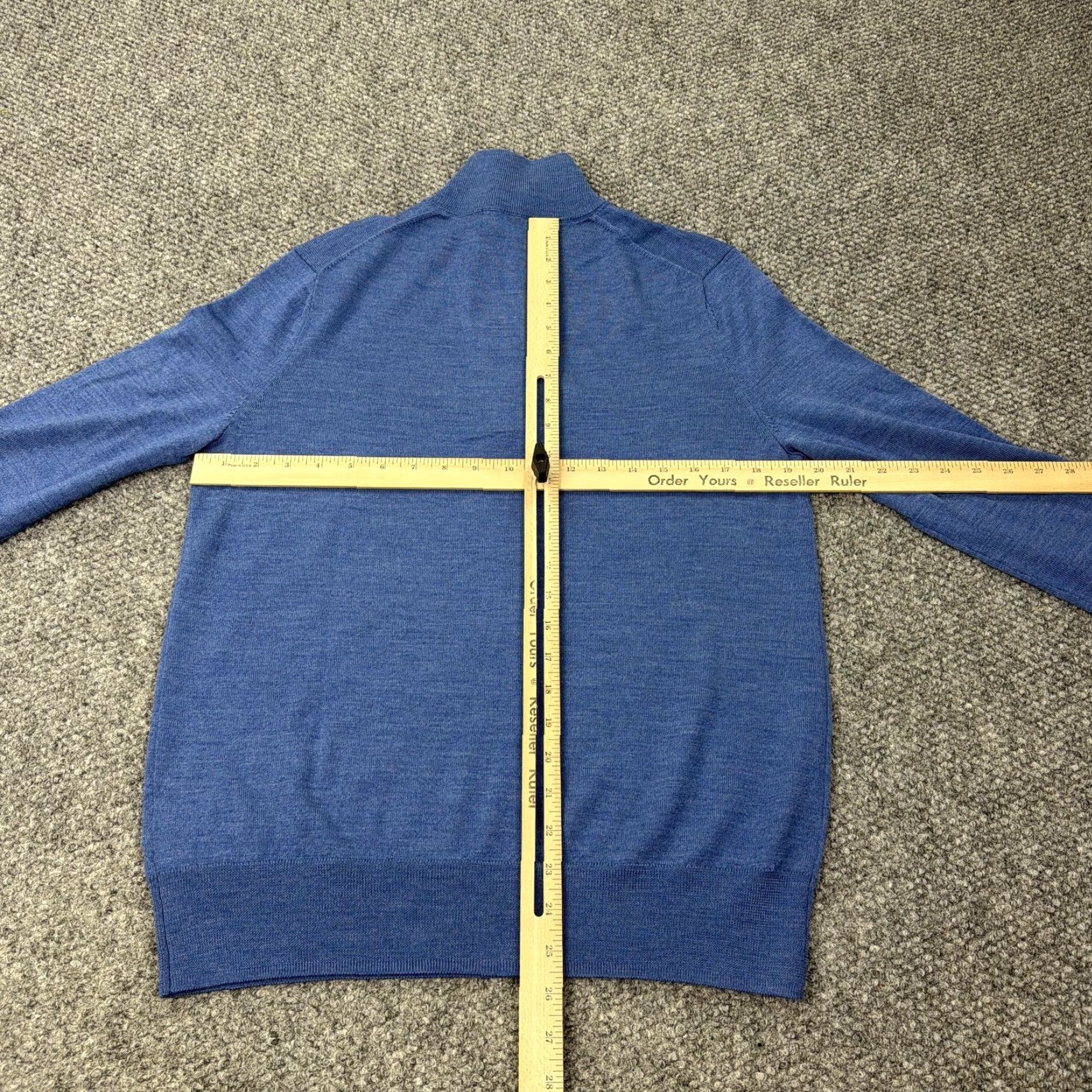 Brooks Brothers Brooks Brothers Sweater Mens Small Blue Merino Wool Quarter Zip Knit Pullover Size US S / EU 44-46 / 1 - 4 Thumbnail