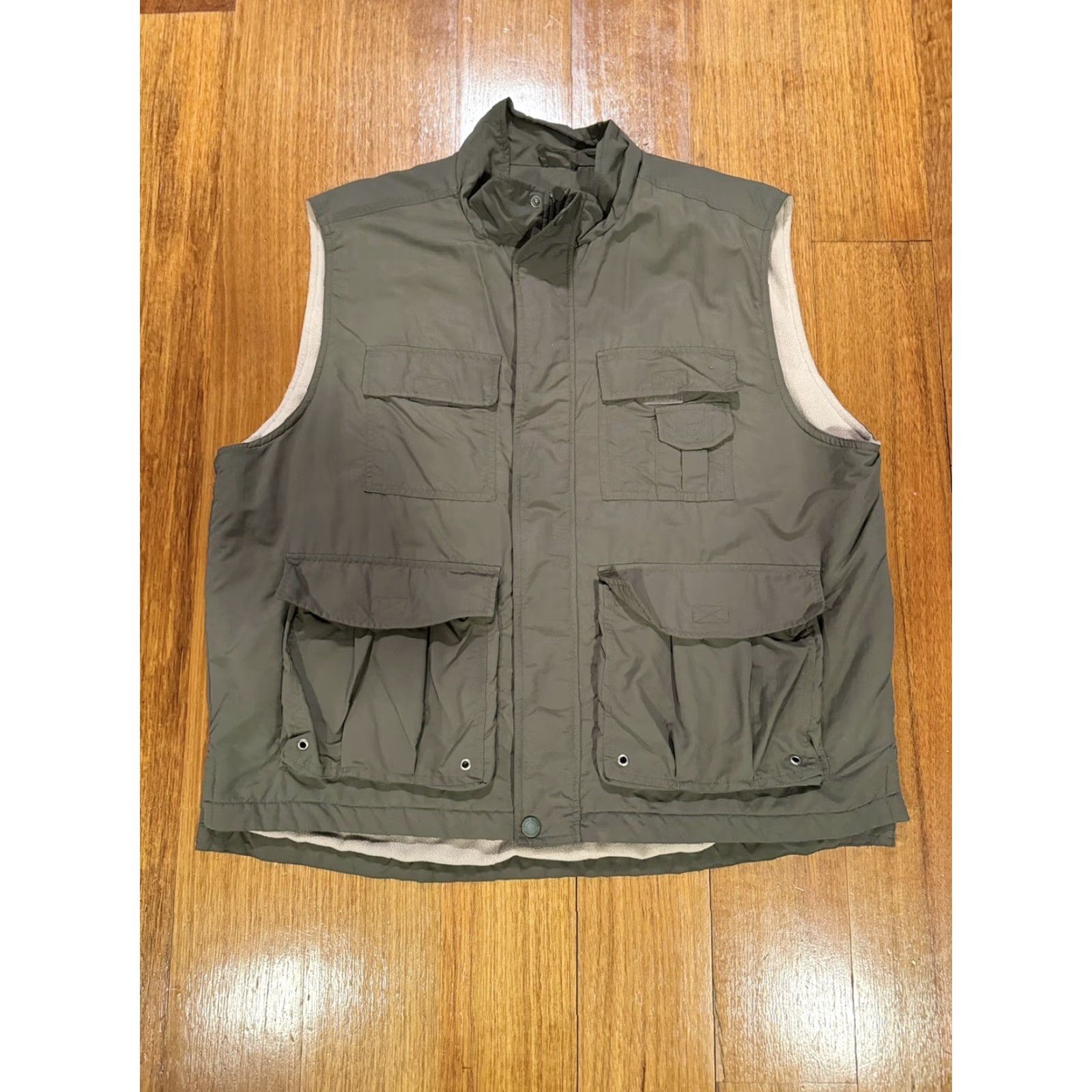 Eddie Bauer Eddie Bauer Mens Khaki Fishermans Vest Green 2XL Size US XXL / EU 58 / 5 - 2 Thumbnail