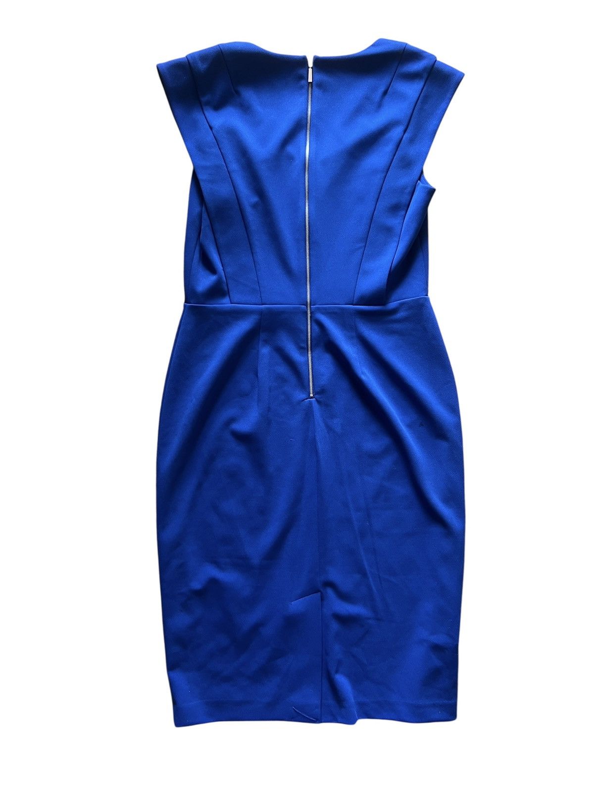 Calvin Klein Calvin Klein Blue Sheath Knee-Length Dress | 10 Size L / US 10 / IT 46 - 2 Thumbnail