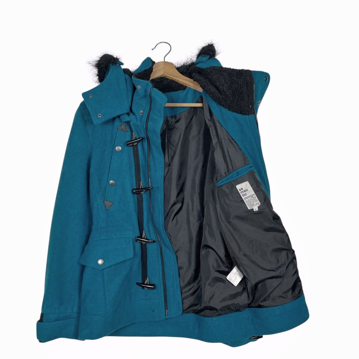 semanticdesign Semantic Design Hooded Wool Duffle Jacket Size US M / EU 48-50 / 2 - 10 Thumbnail