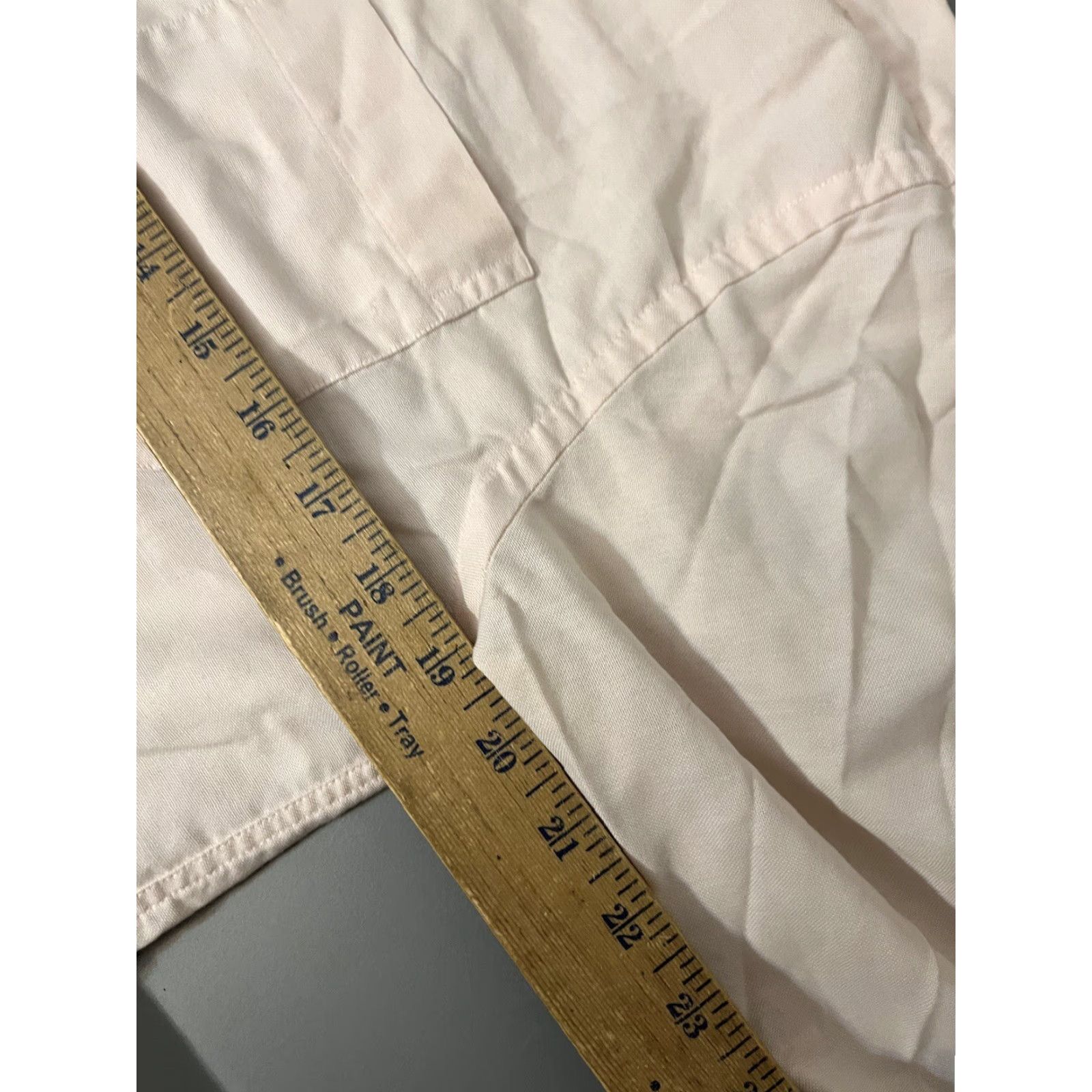 Lands' End VINTAGE Lands' End Button-Up Shirt Womens 10 Pink Collared Long Sleeve Cotton Blend Chiffon 1996 Mens? Womens? Wait. Size L / US 10 / IT 46 - 5 Thumbnail